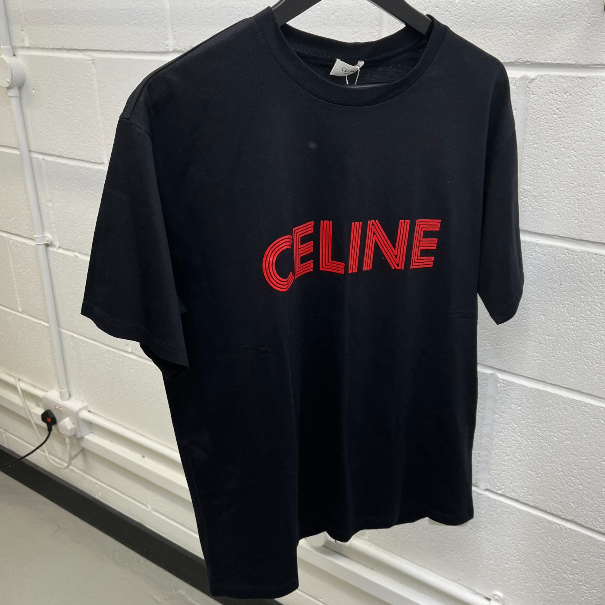 Men's Logo Print T-Shirt Black Size S