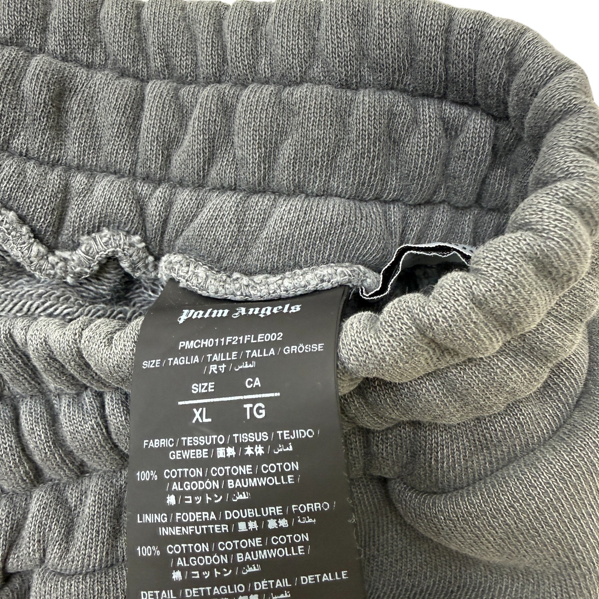 Men's Curved Logo Joggers Grey Size XL