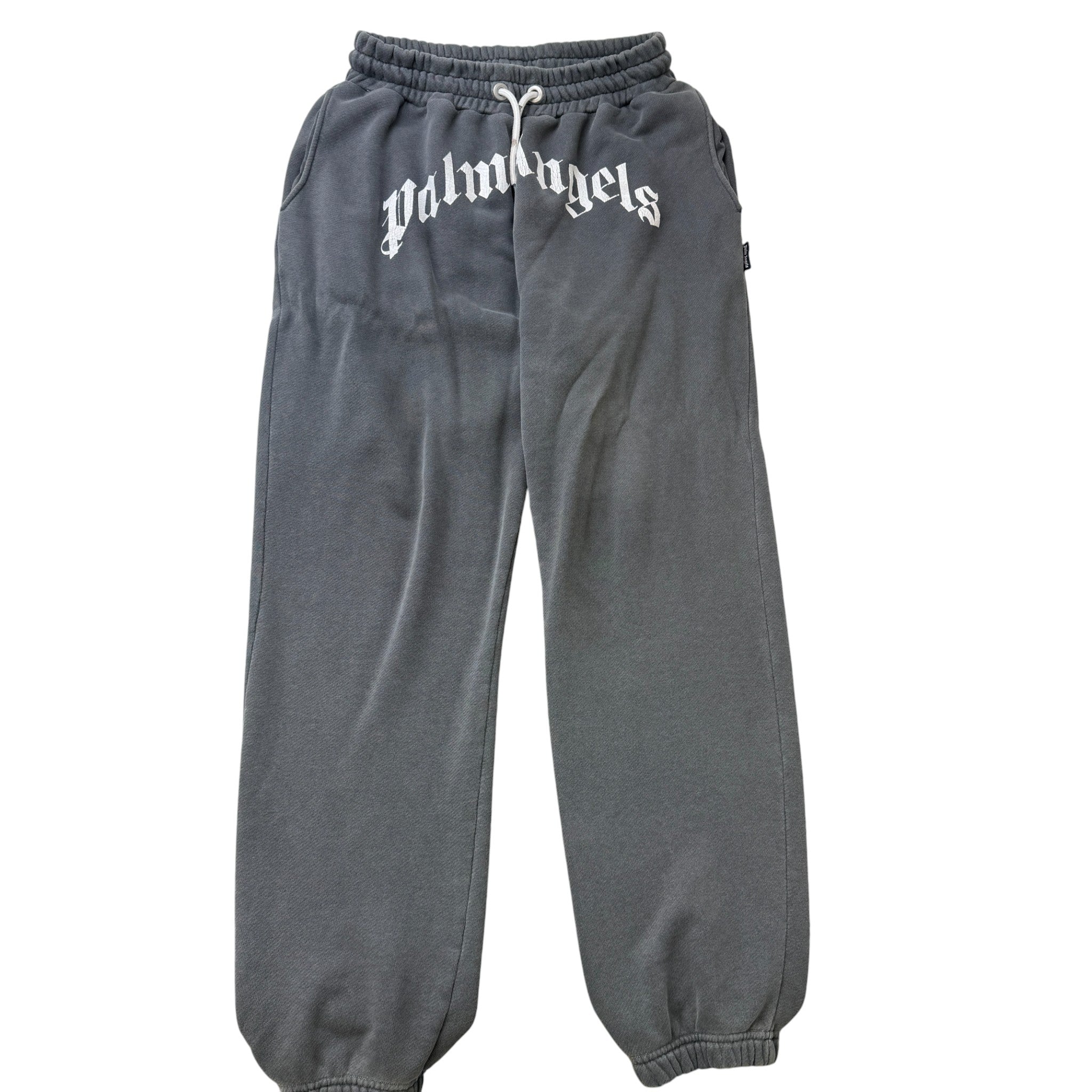 Men's Curved Logo Joggers Grey Size XL