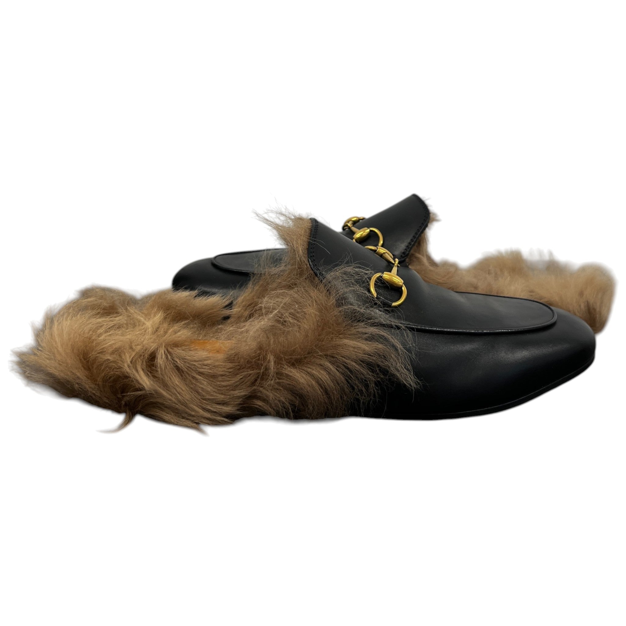 Women's Princetown Shearling Mules Loafers Black Size EU 39 / UK 6