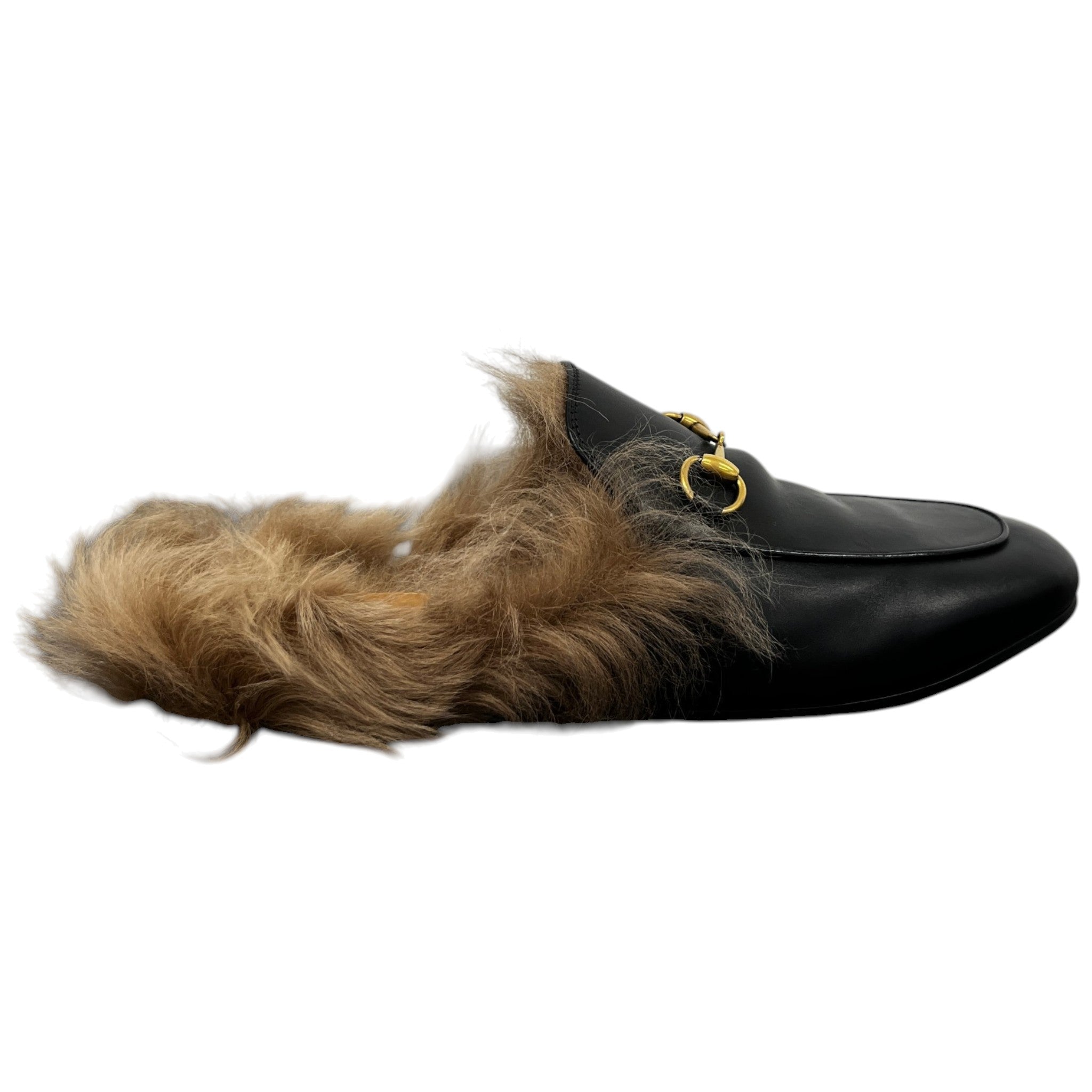 Women's Princetown Shearling Mules Loafers Black Size EU 39 / UK 6