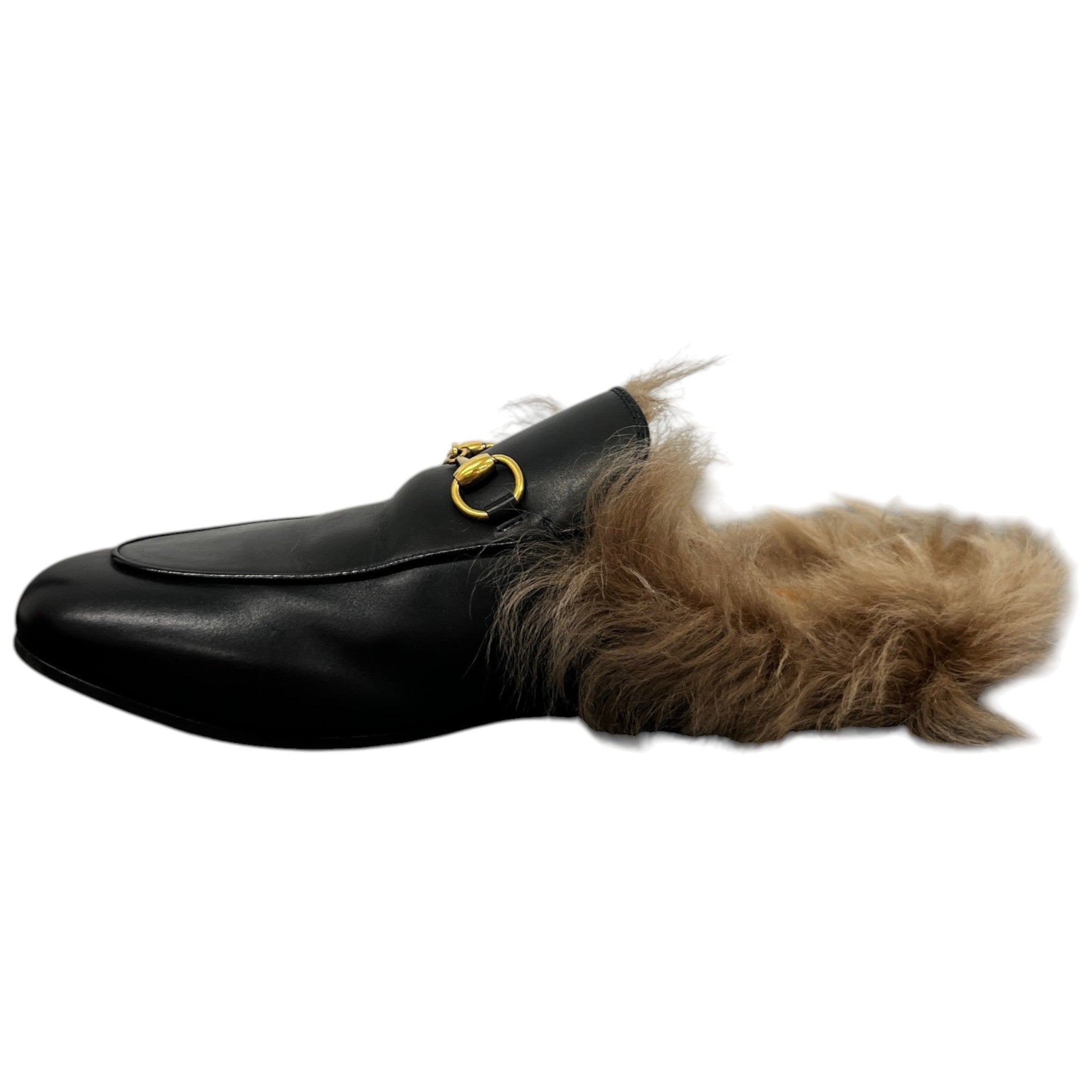 Women's Princetown Shearling Mules Loafers Black Size EU 39 / UK 6