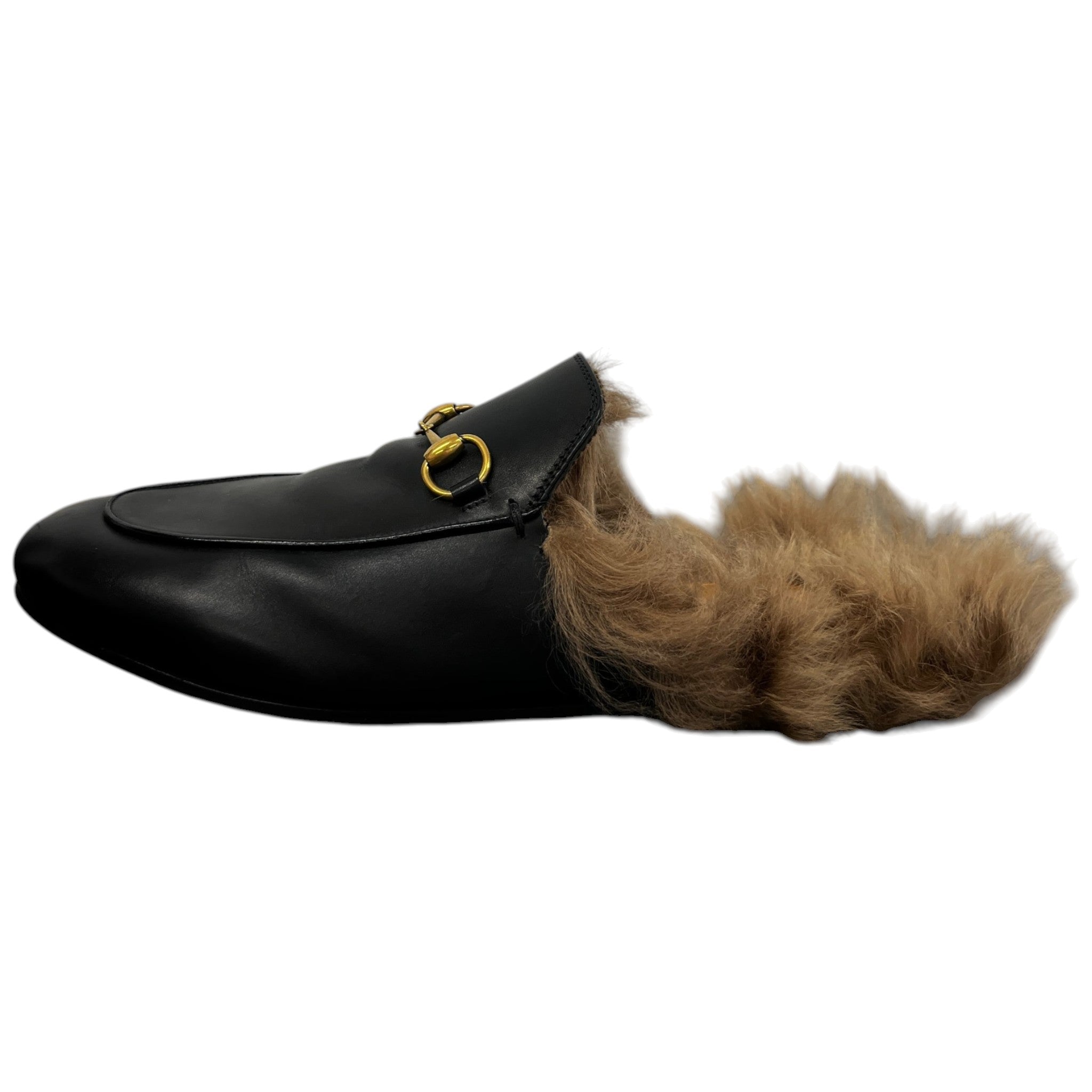 Women's Princetown Shearling Mules Loafers Black Size EU 39 / UK 6