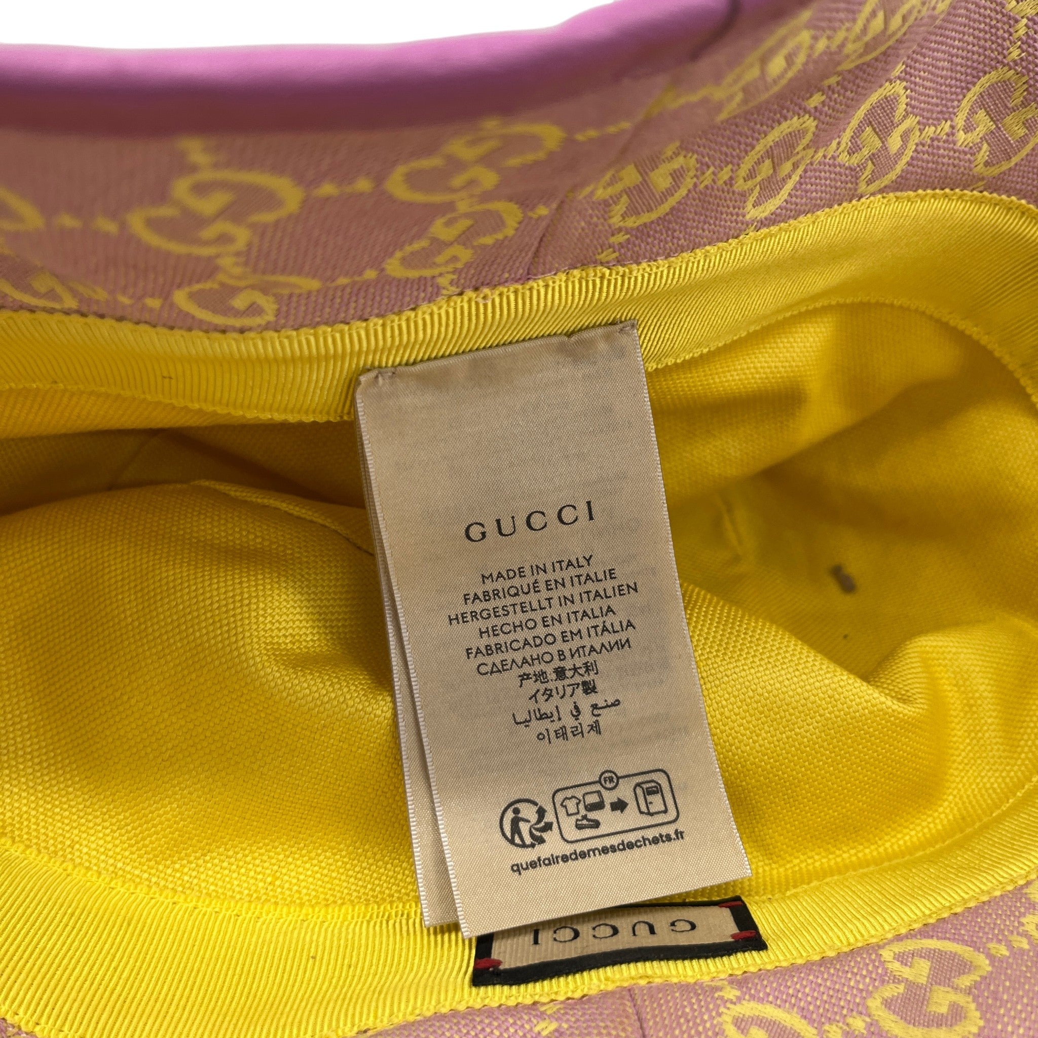 Women's Gg Canvas Bucket Hat Purple Size L