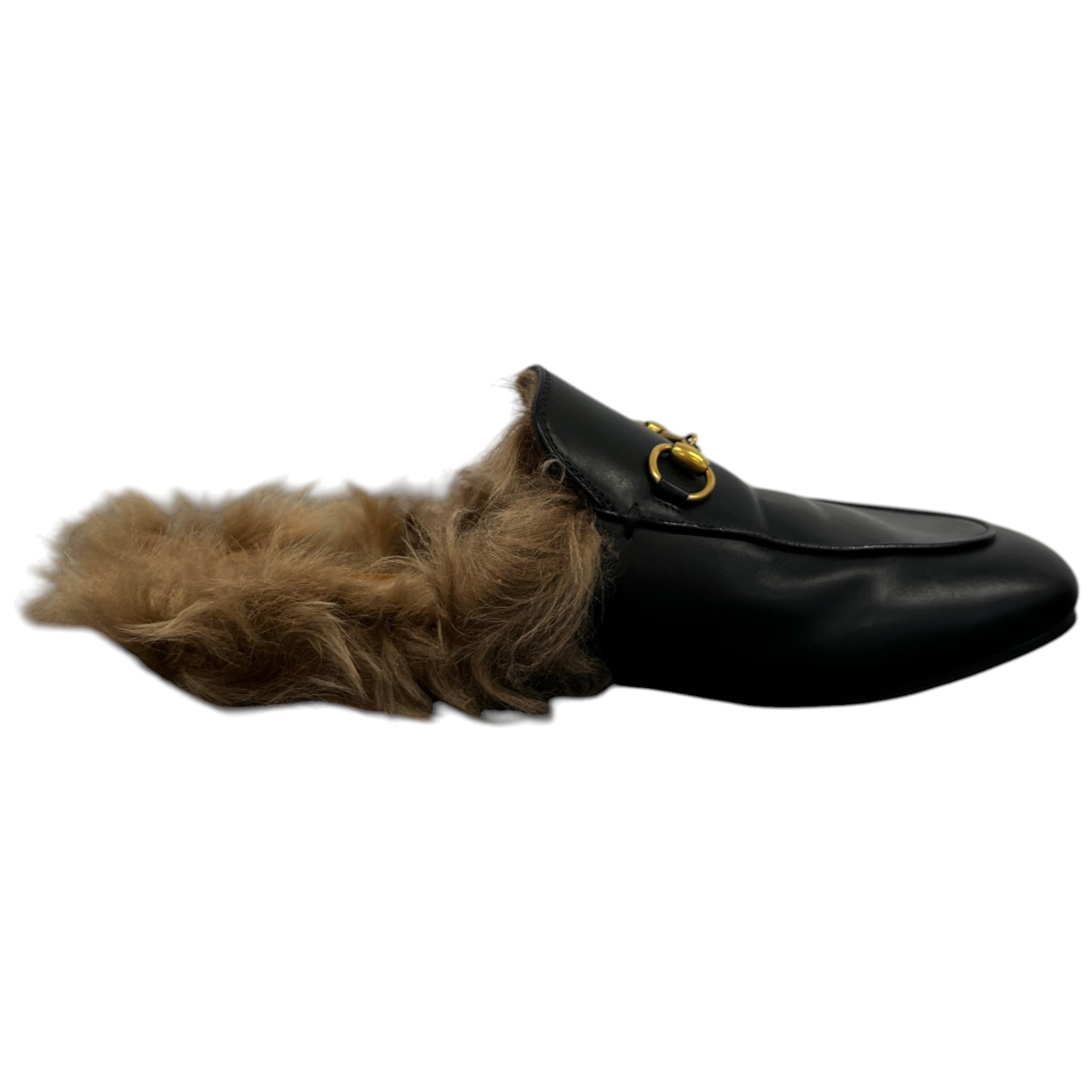 Women's Princetown Shearling Mules Loafers Black Size EU 39 / UK 6