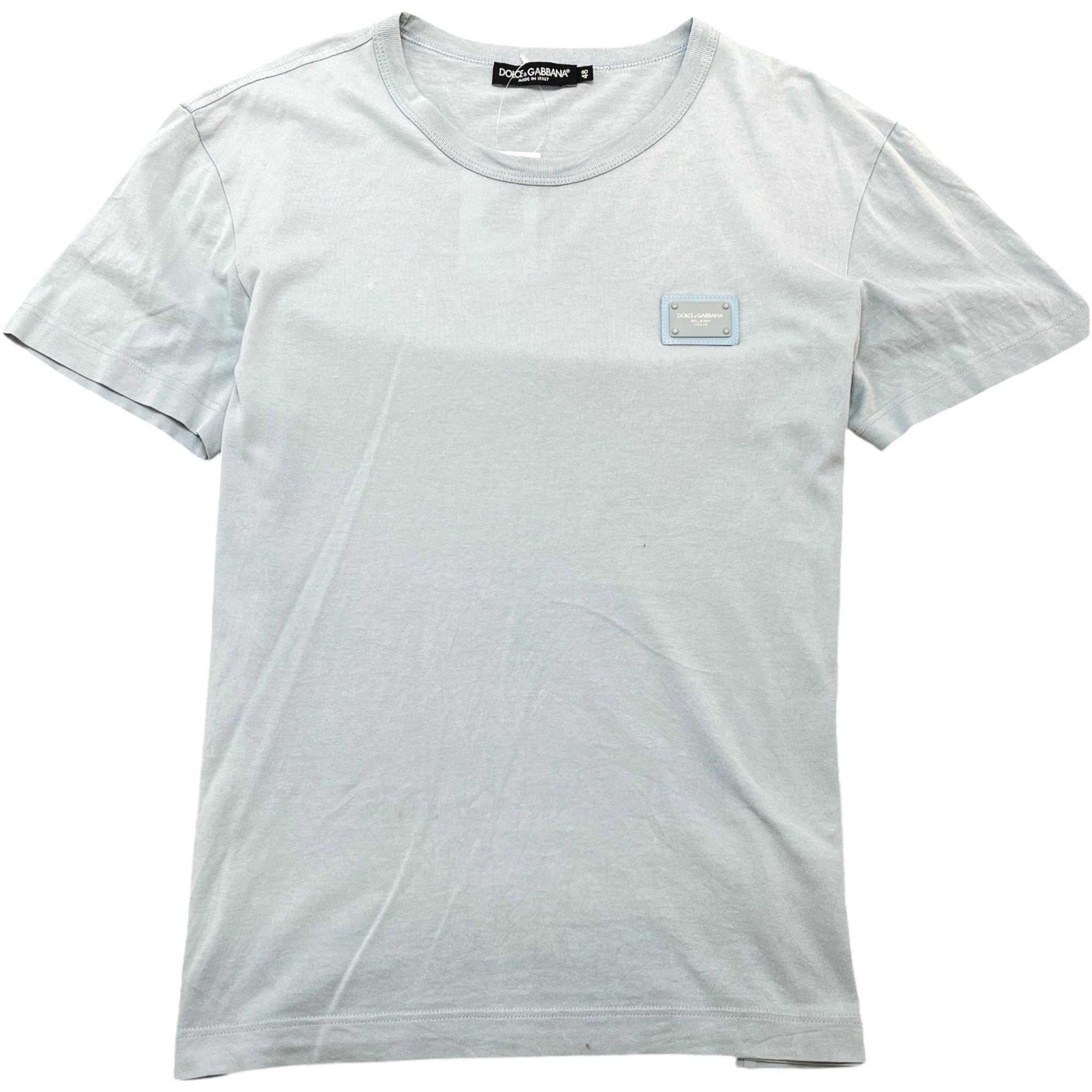Men's Plaque Logo T-Shirt Blue Size IT 48 / UK M
