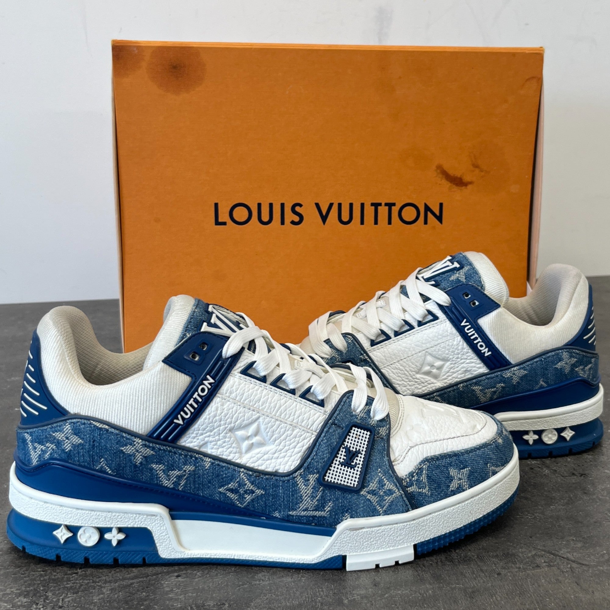 Men's Lv Trainer Low Trainers Blue Size EU 41 / UK 7