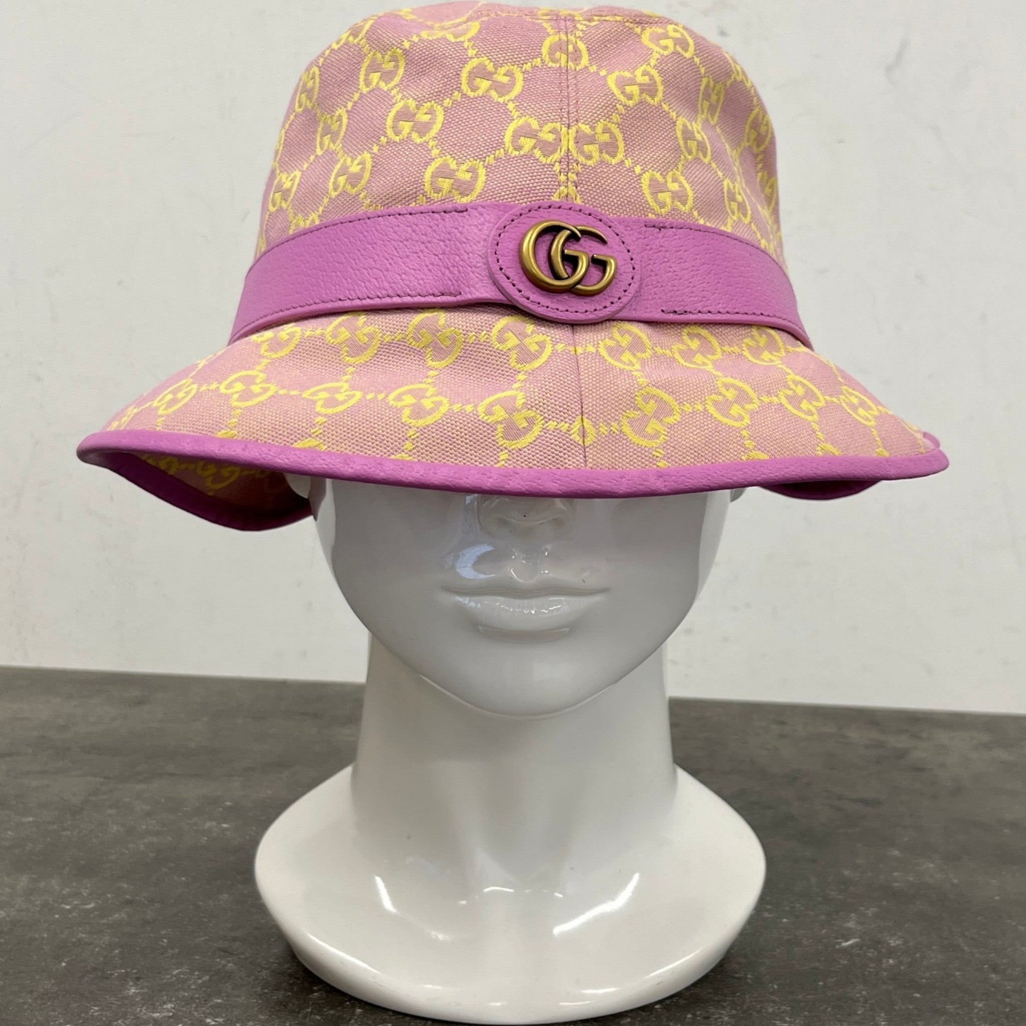 Women's Gg Canvas Bucket Hat Purple Size L