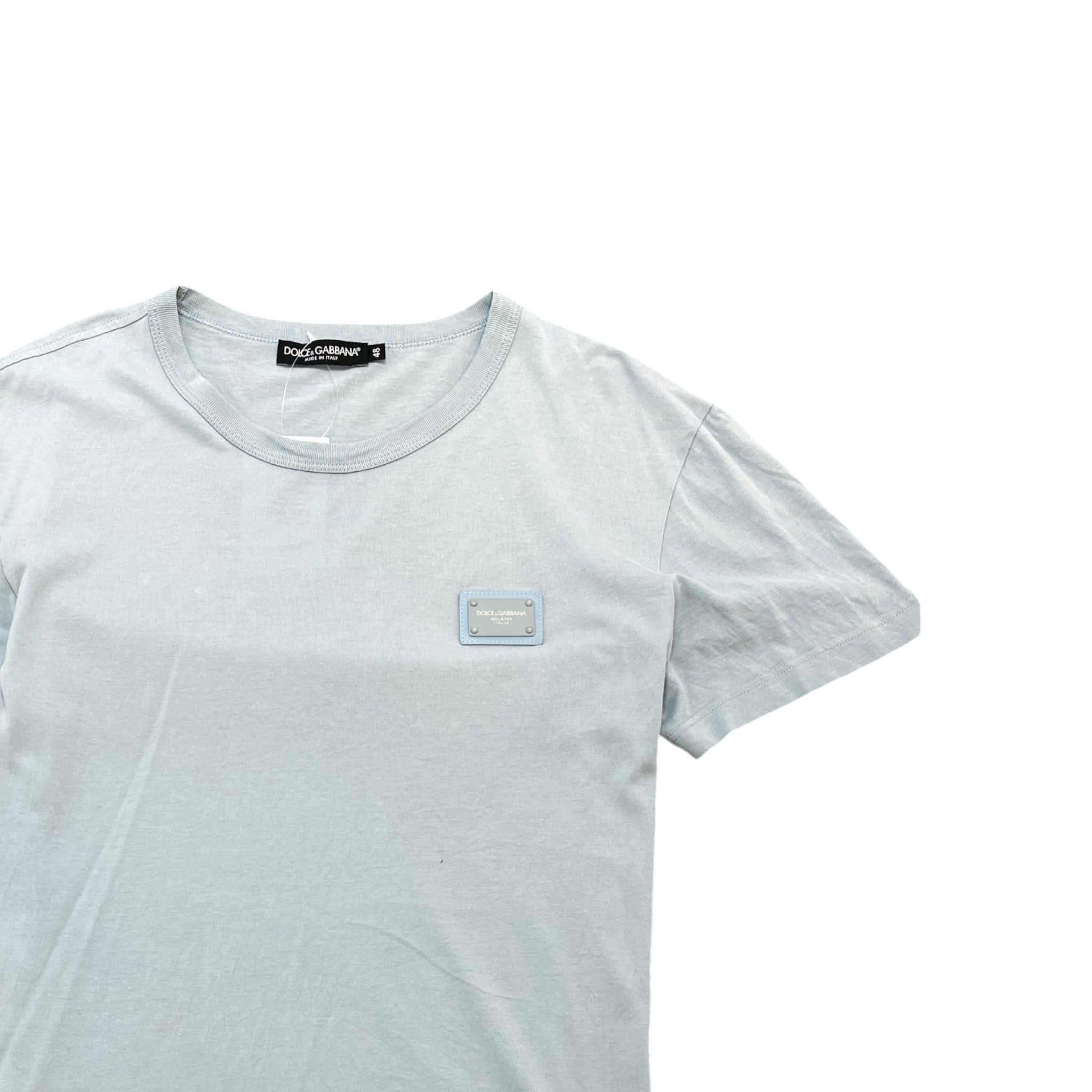 Men's Plaque Logo T-Shirt Blue Size IT 48 / UK M