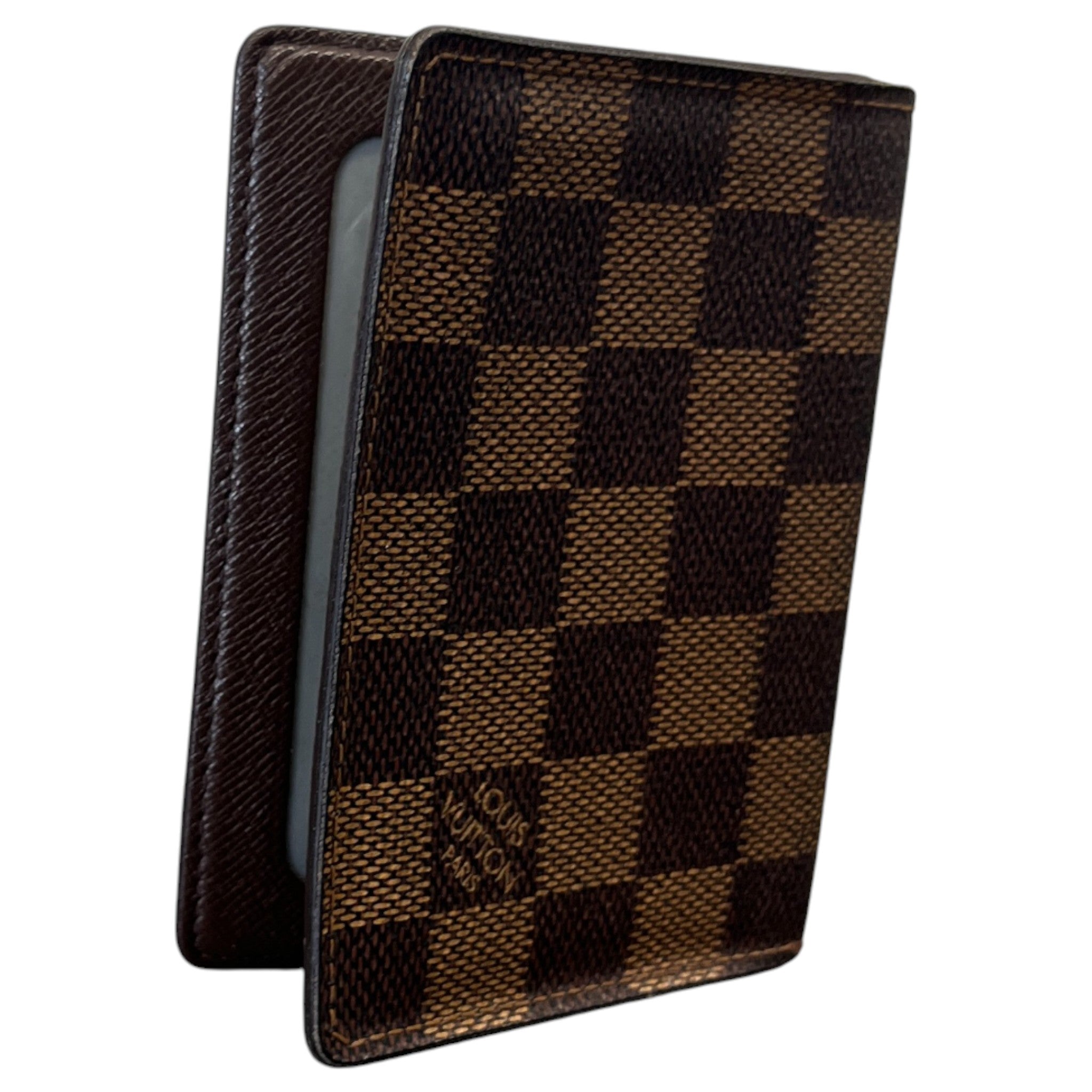 Men's Damier Ebene Case Card Holder Brown