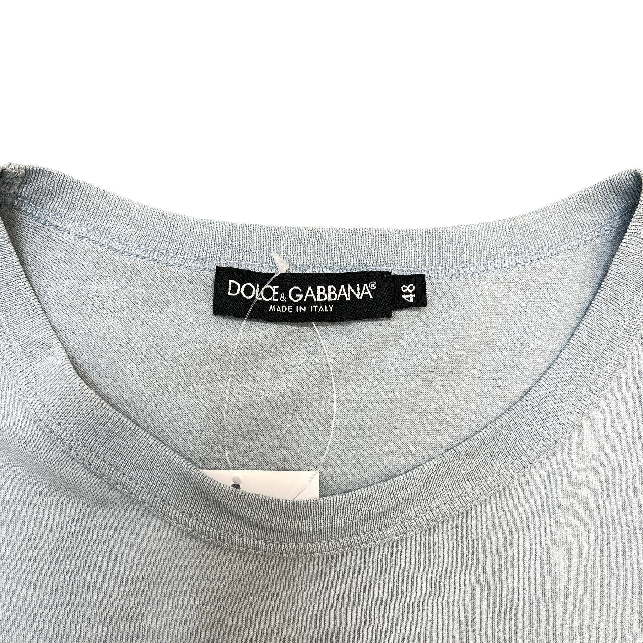 Men's Plaque Logo T-Shirt Blue Size IT 48 / UK M
