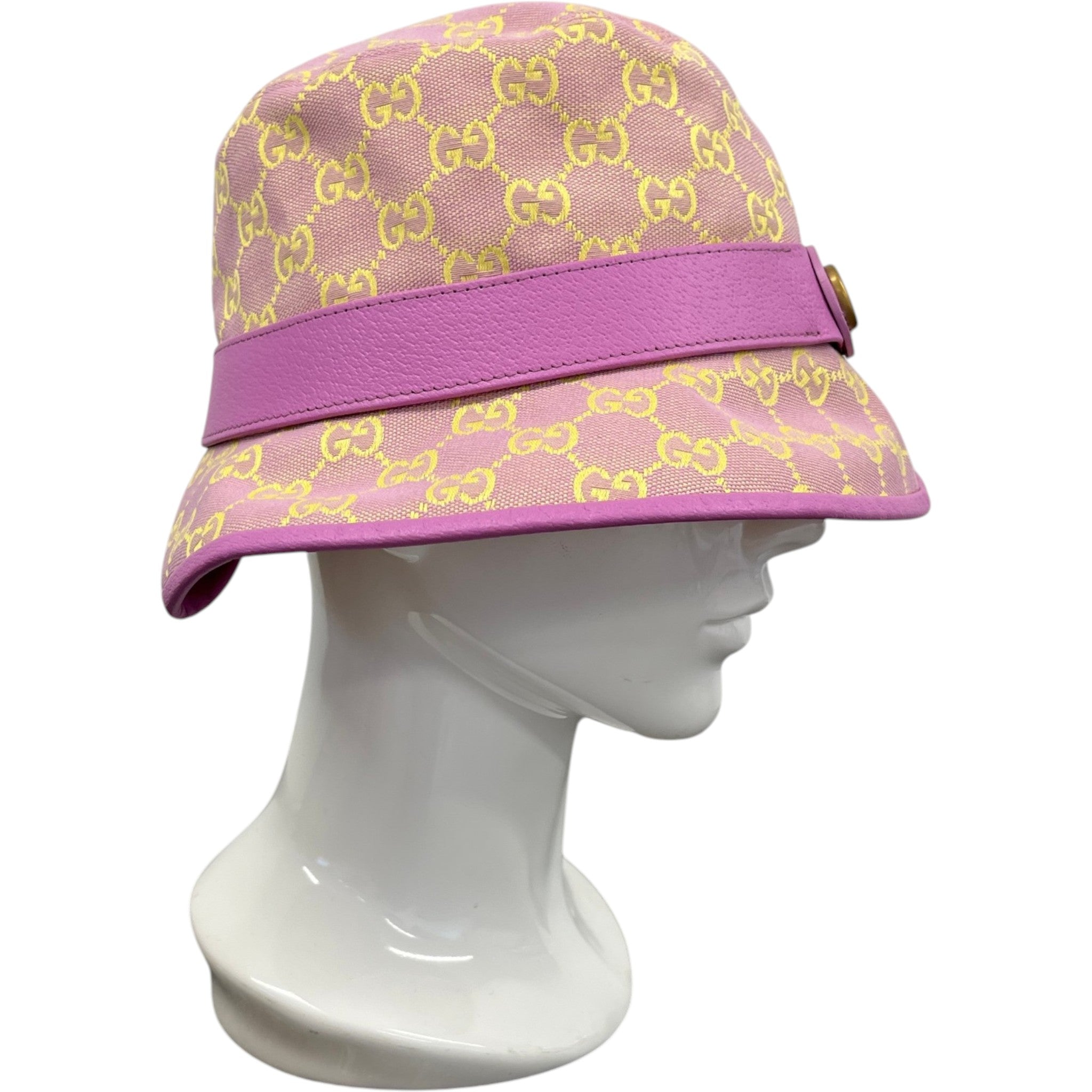 Women's Gg Canvas Bucket Hat Purple Size L