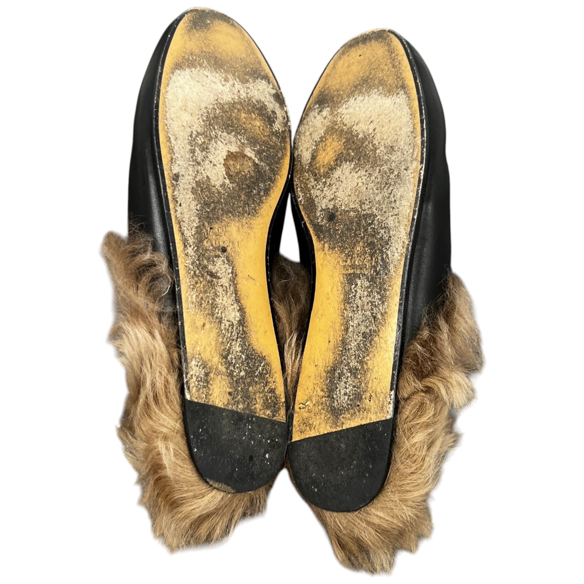 Women's Princetown Shearling Mules Loafers Black Size EU 39 / UK 6
