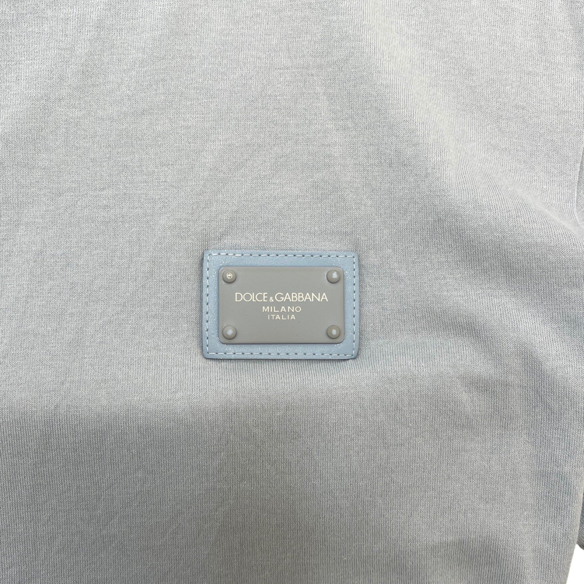 Men's Plaque Logo T-Shirt Blue Size IT 48 / UK M