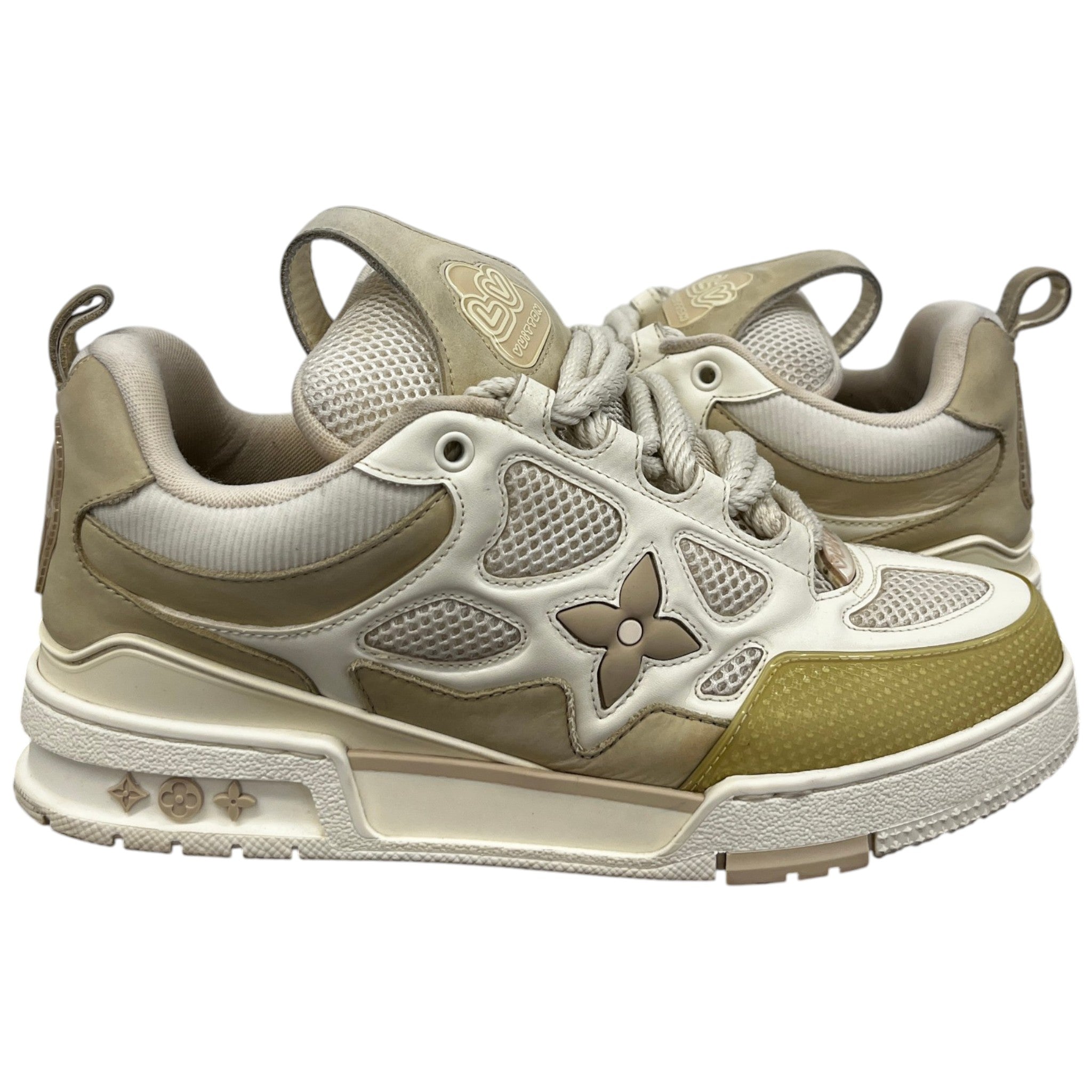 Men's Lv Skate Low Trainers Beige Size EU 41 / UK 7