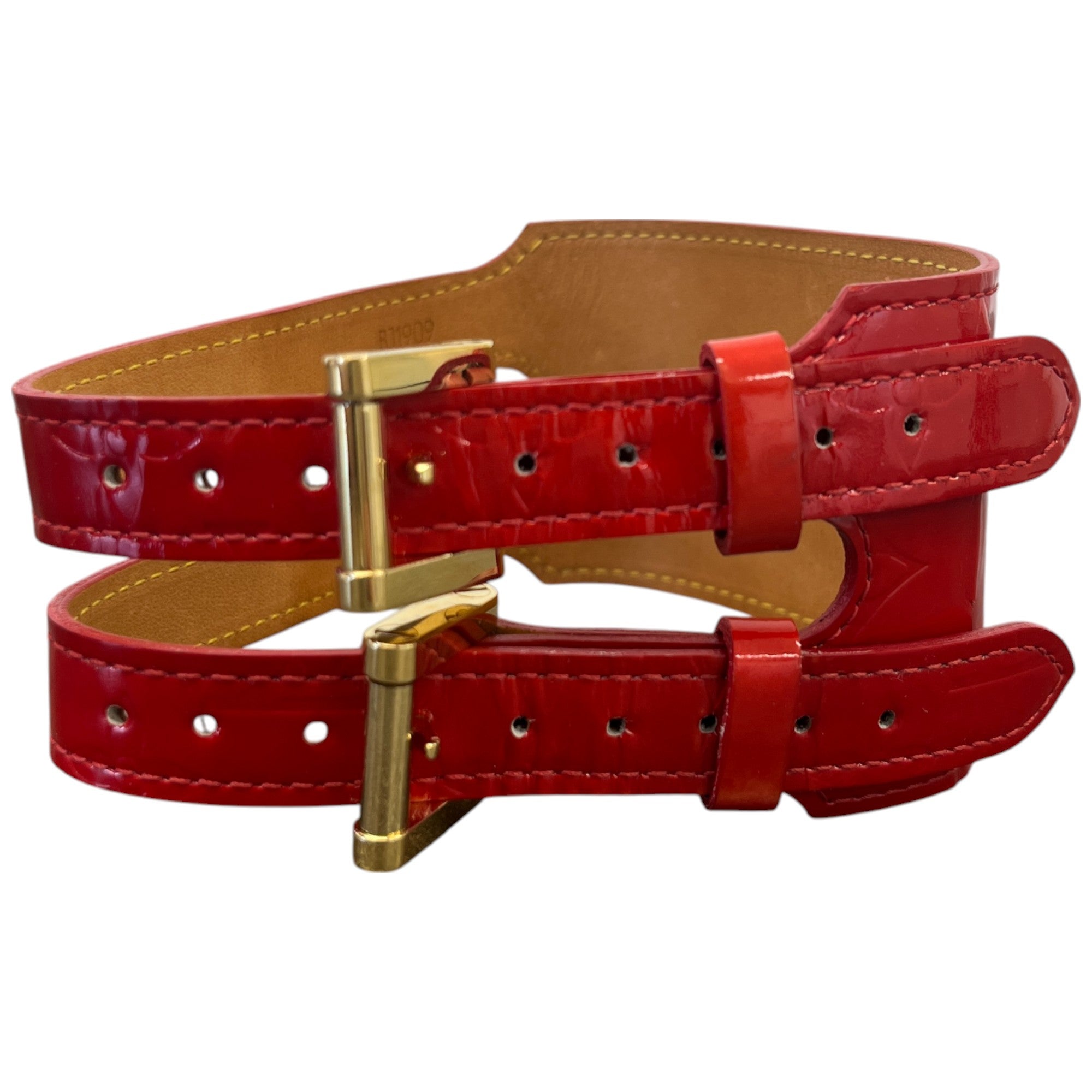 Women's Vernis Leather Bracelet Red