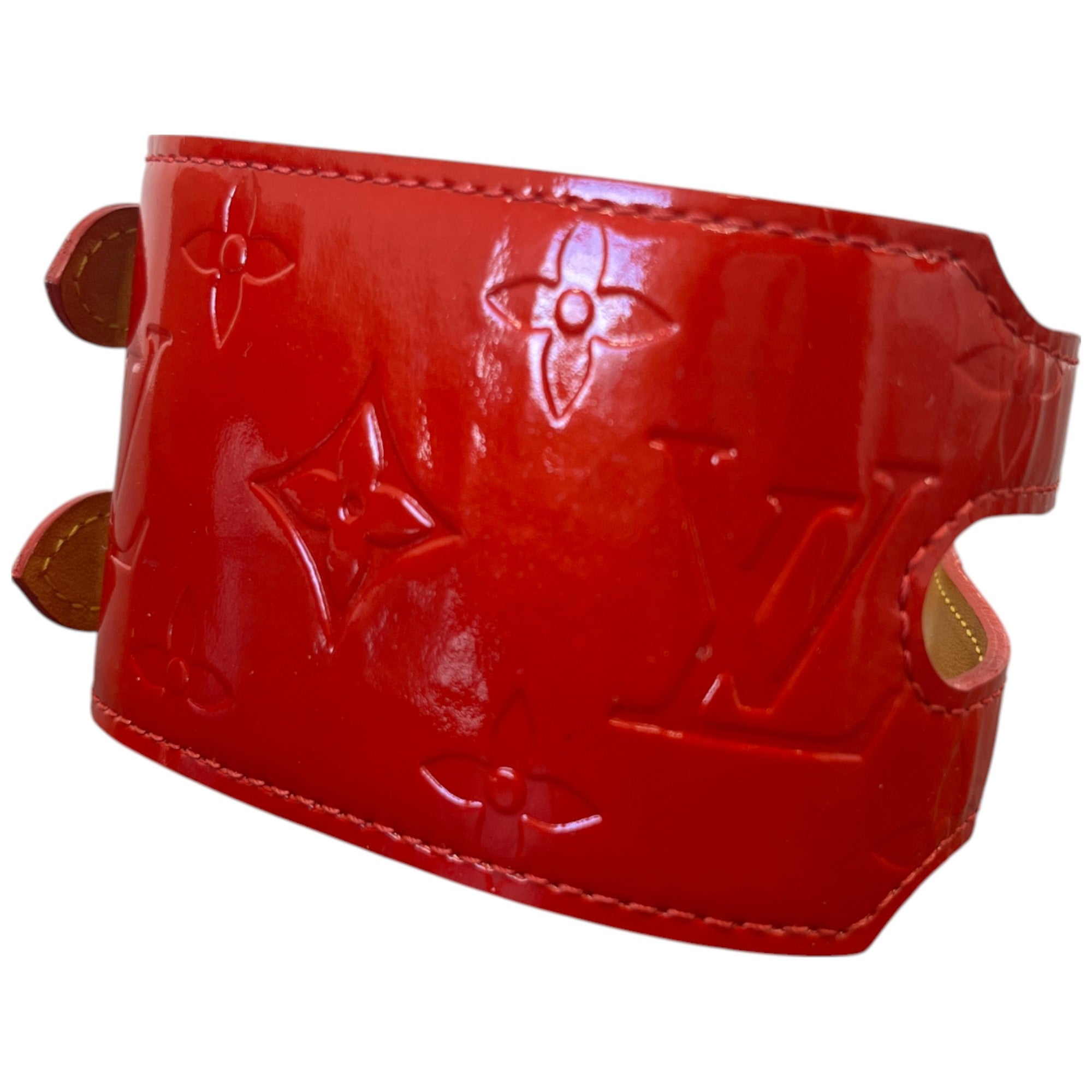 Women's Vernis Leather Bracelet Red