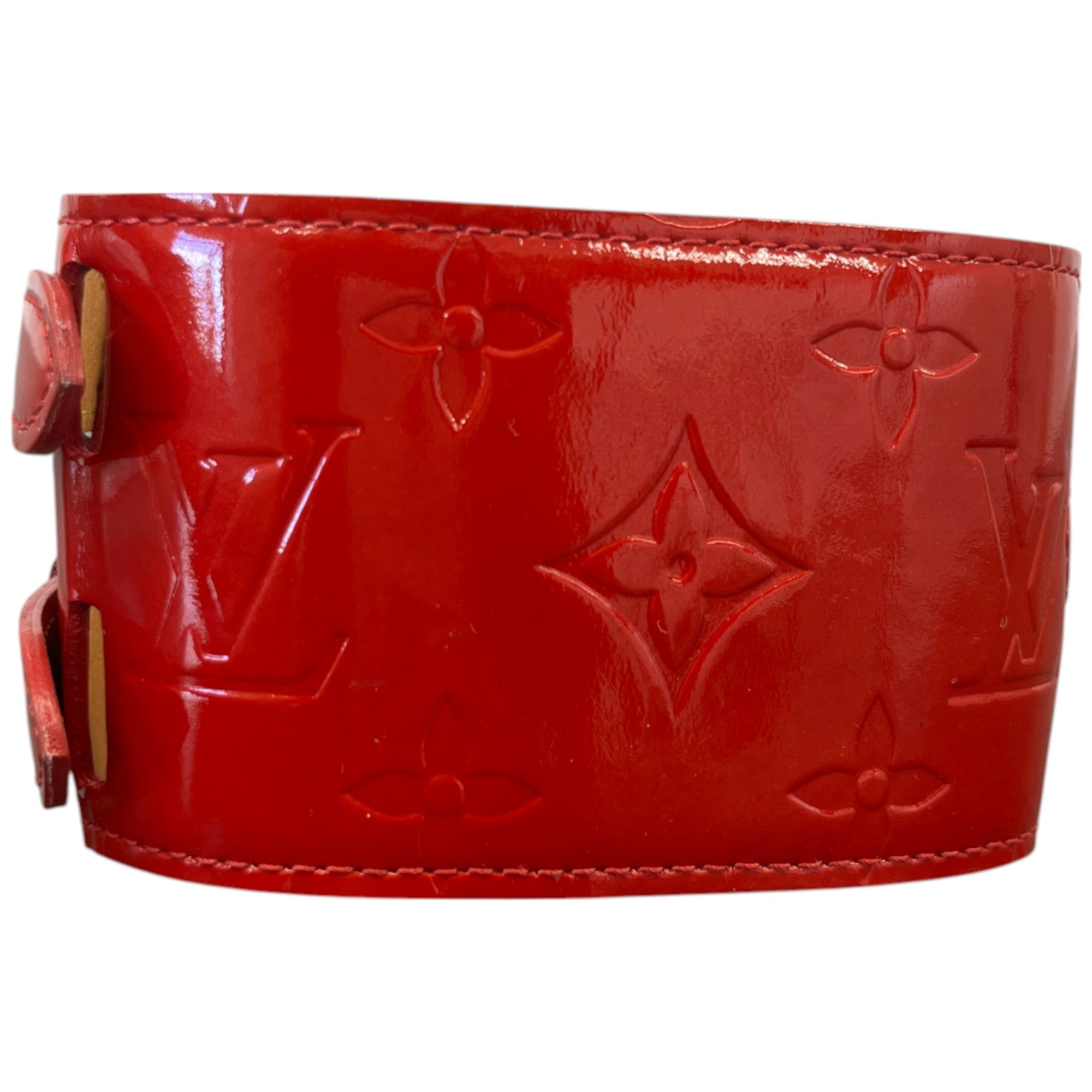 Women's Vernis Leather Bracelet Red