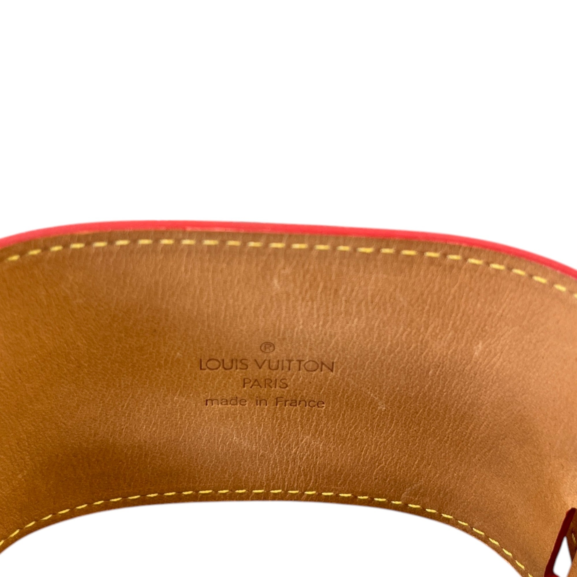 Women's Vernis Leather Bracelet Red