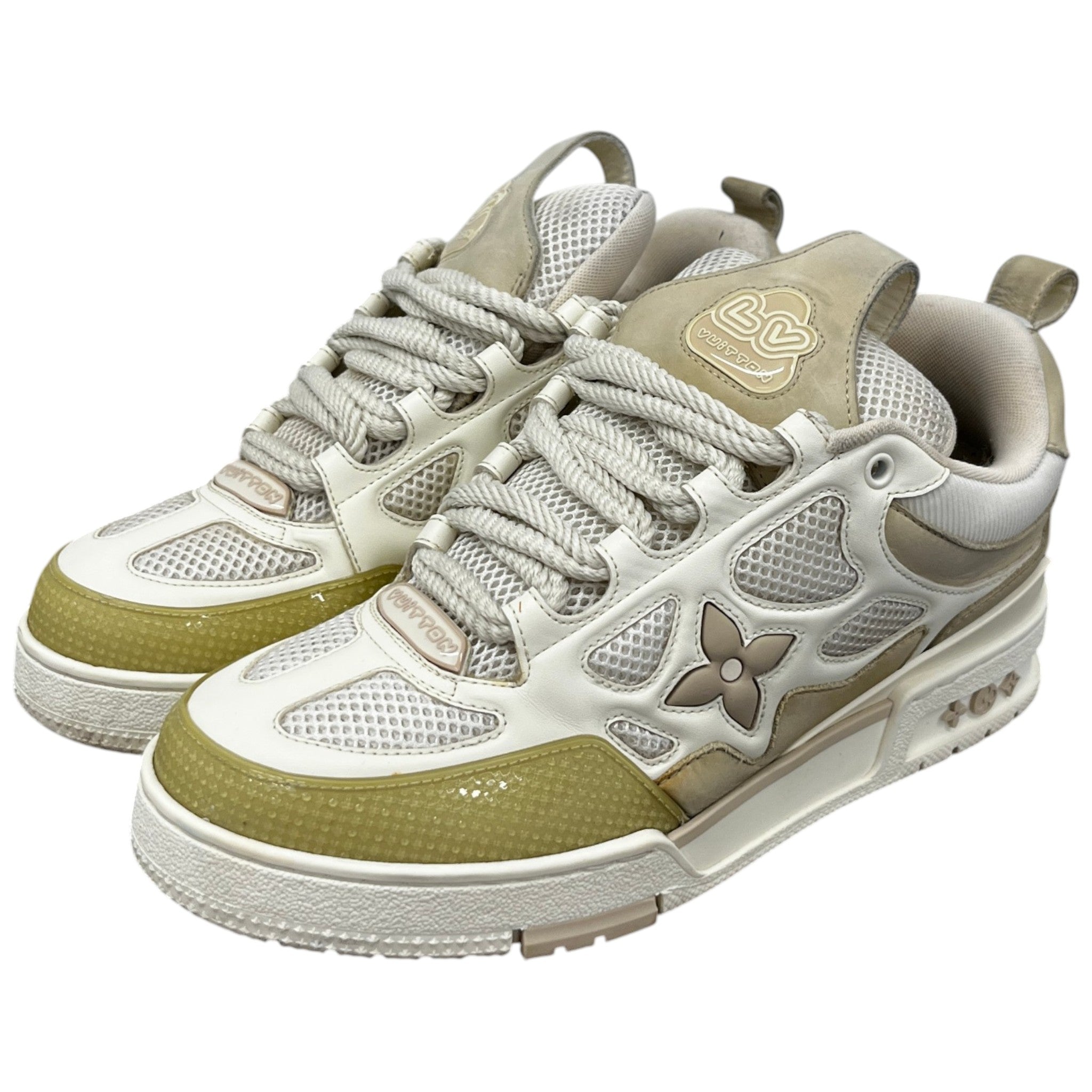 Men's Lv Skate Low Trainers Beige Size EU 41 / UK 7