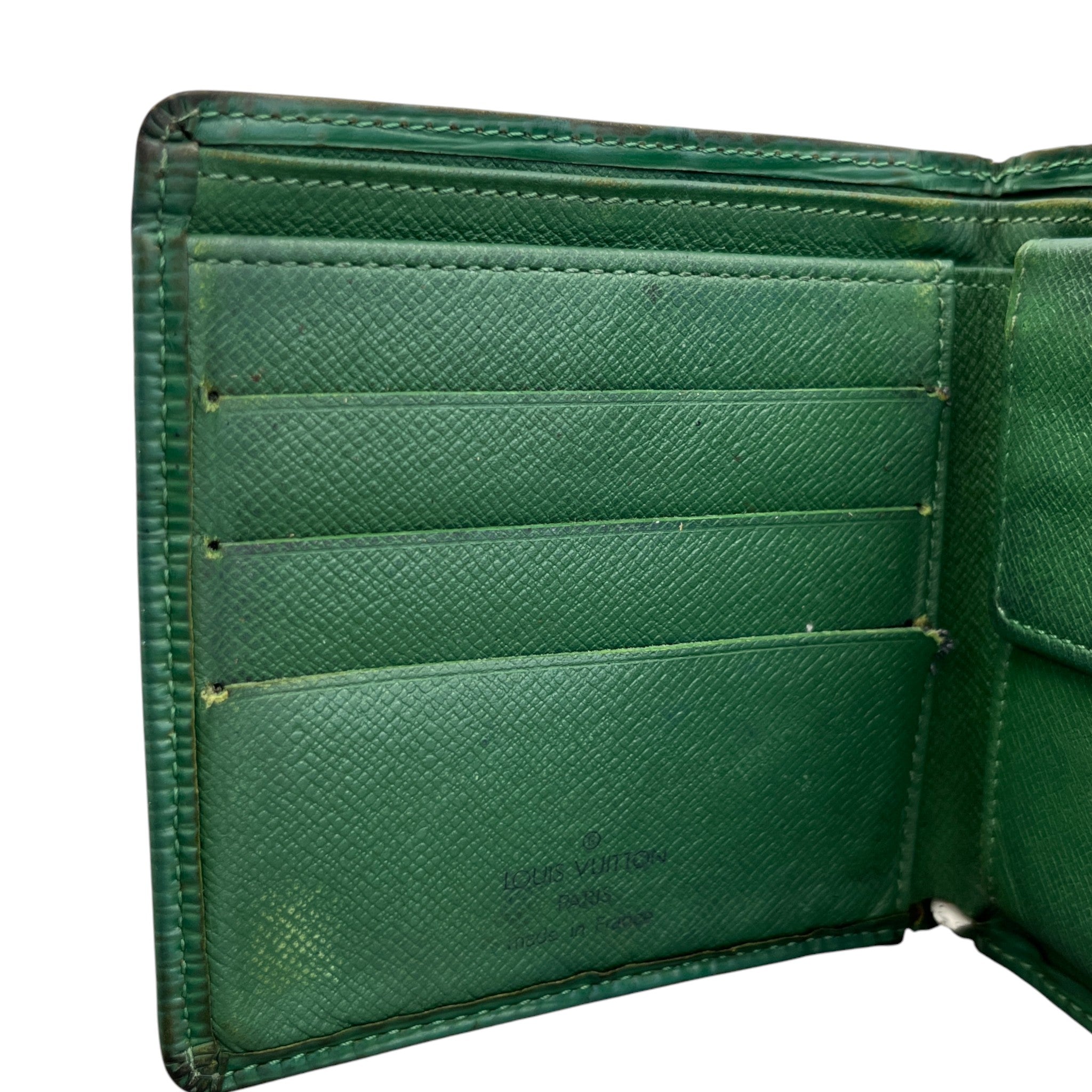 Men's Epi Leather Multiple Wallet Wallet Green