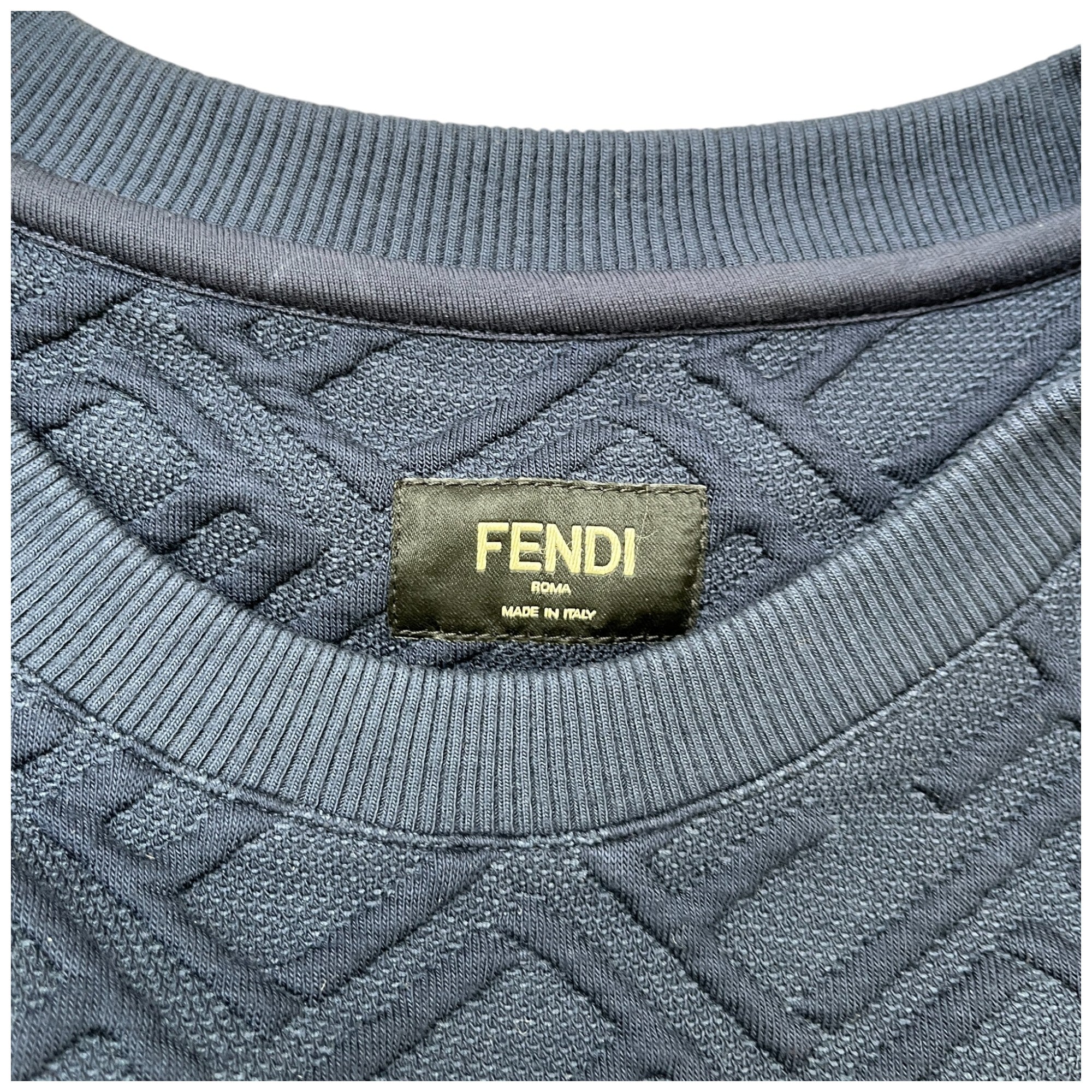 Men's Embossed Logo T-Shirt Navy Size S