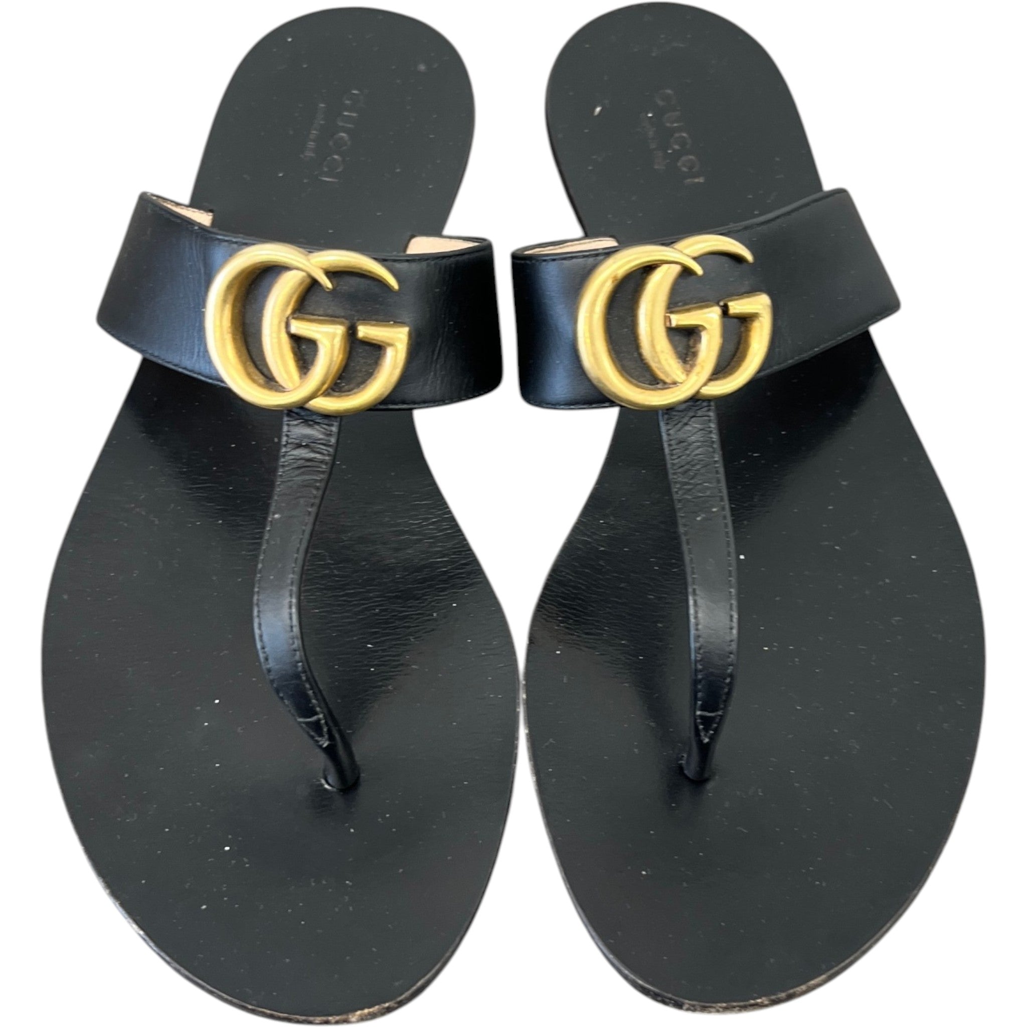 Women's Gg Marmont Sandals Black Size EU 38 / UK 5