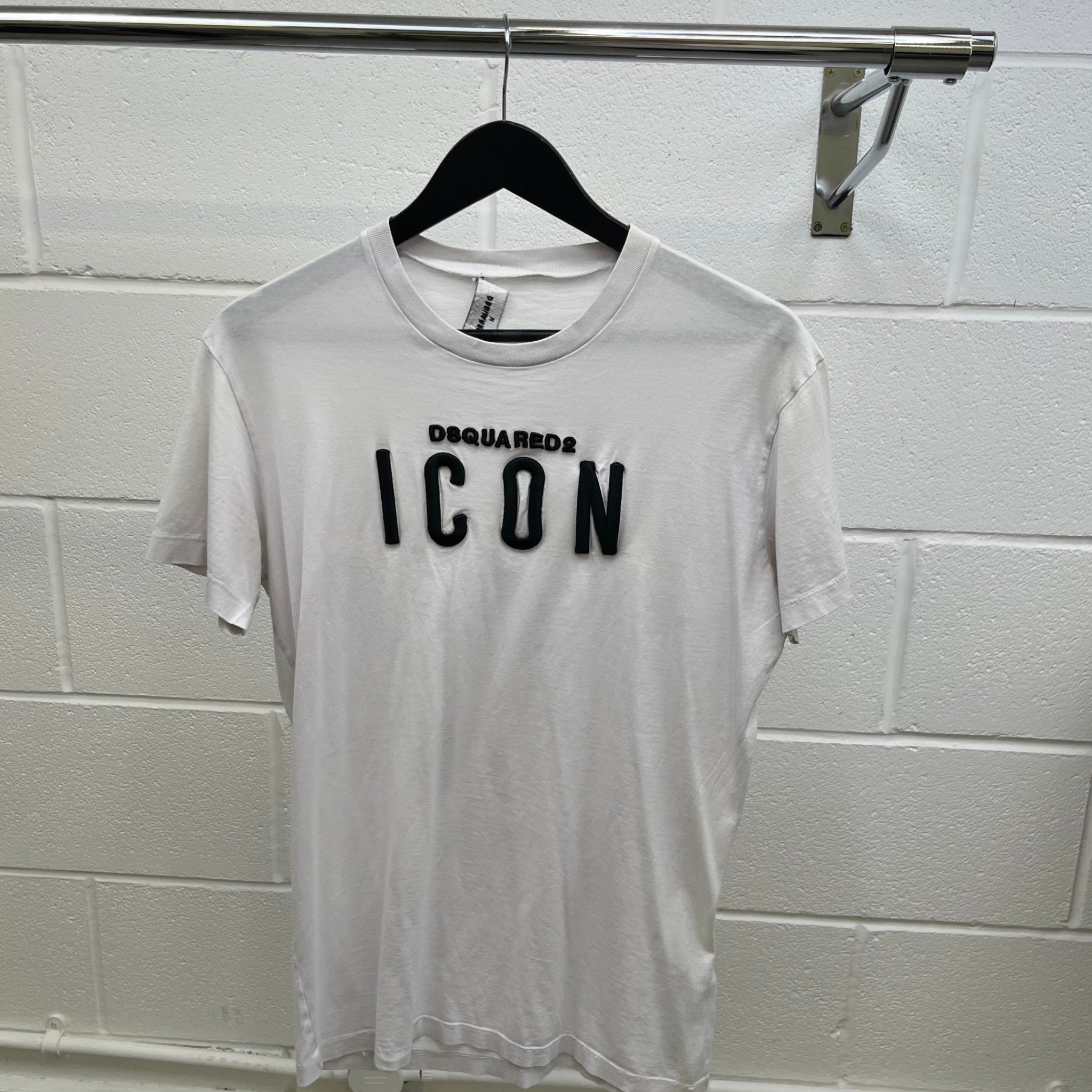Men's Embossed Logo T-Shirt White Size M
