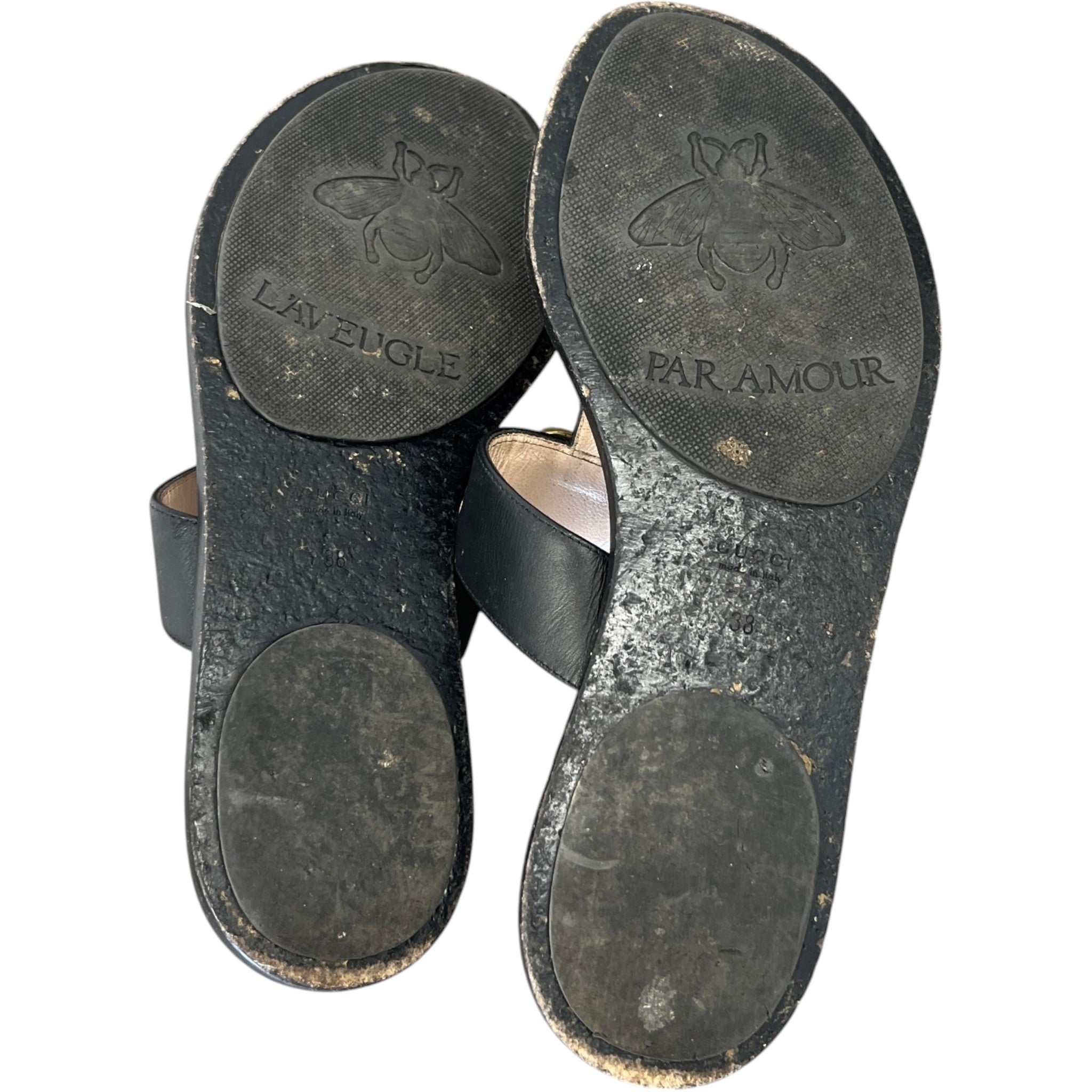 Women's Gg Marmont Sandals Black Size EU 38 / UK 5
