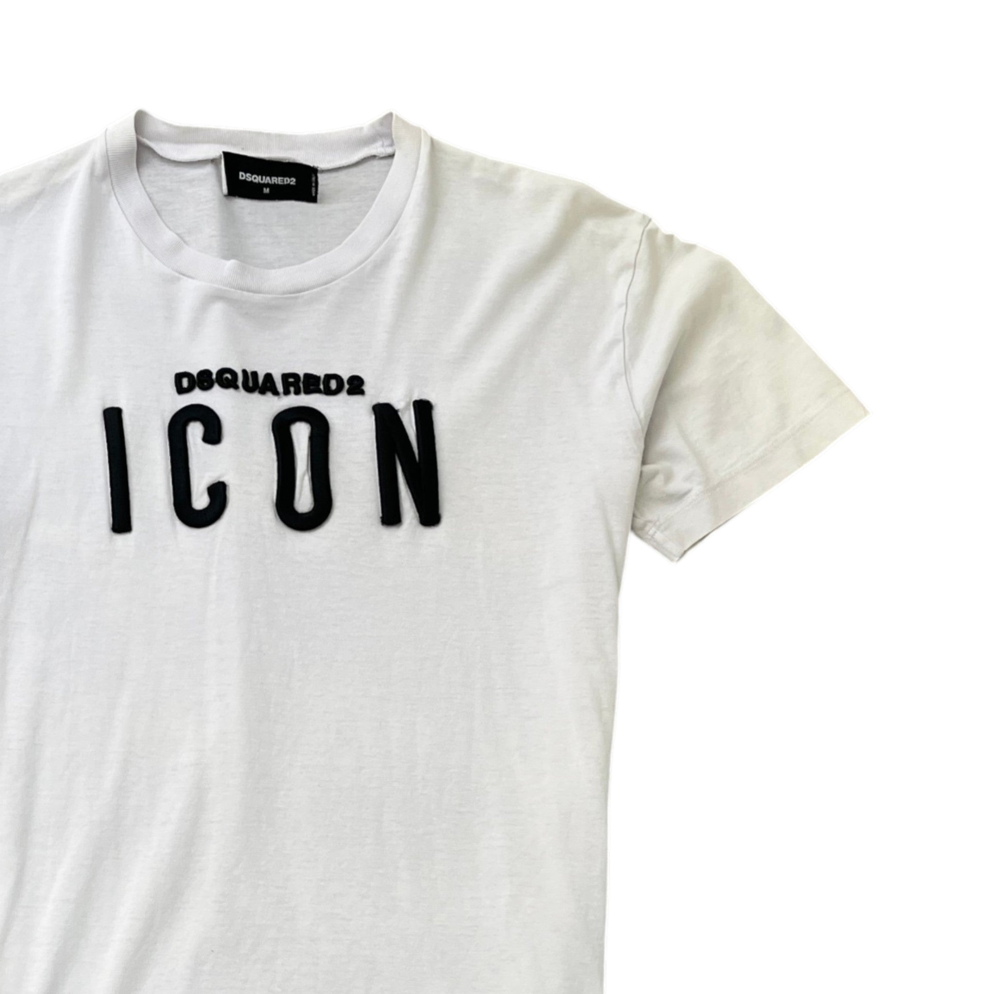 Men's Embossed Logo T-Shirt White Size M