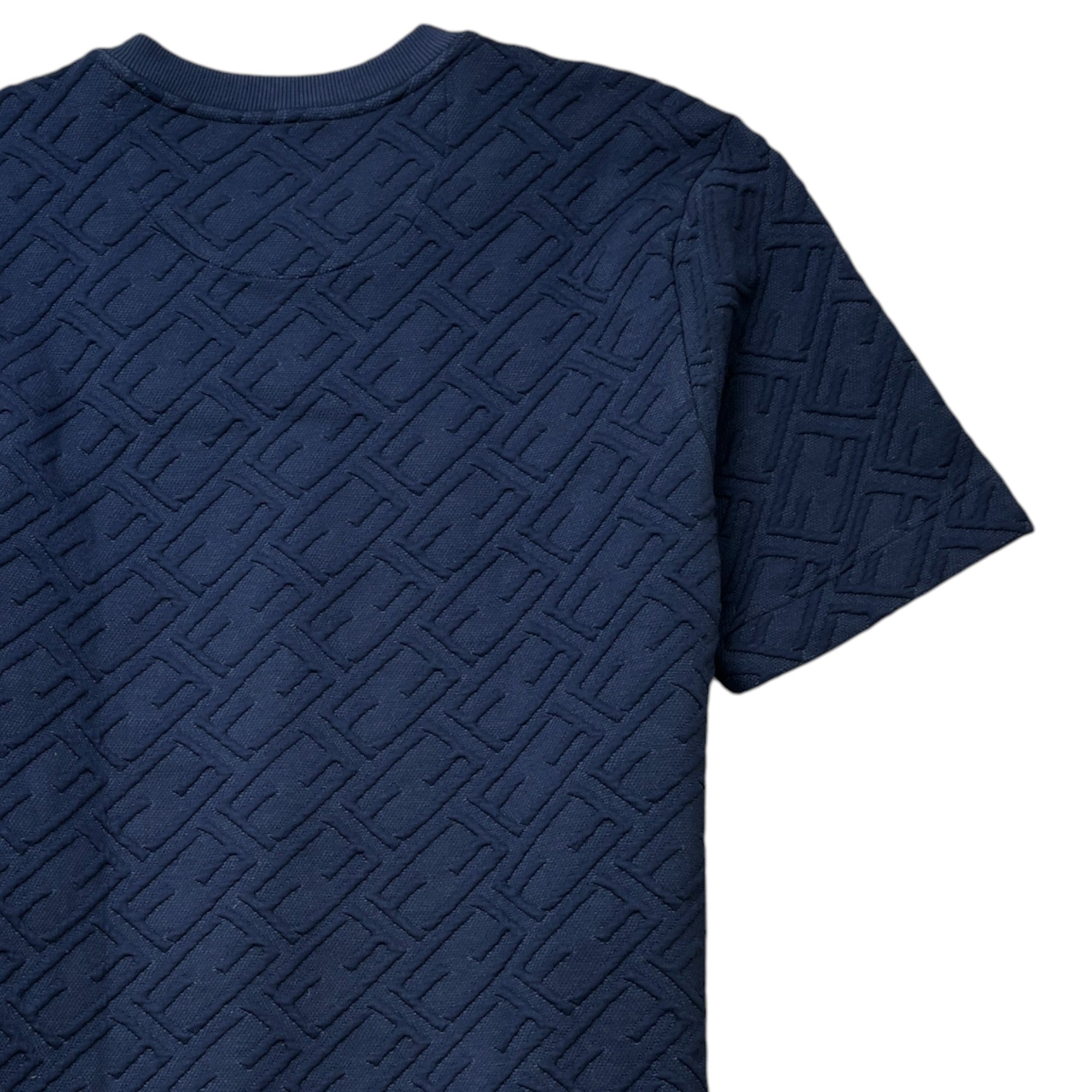 Men's Embossed Logo T-Shirt Navy Size S