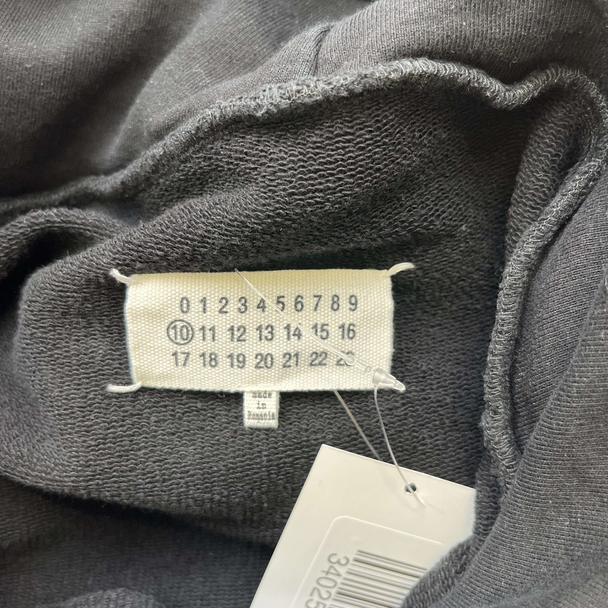 Men's Upside Down Embroidered Logo Hoodie Black Size IT 50 / UK L