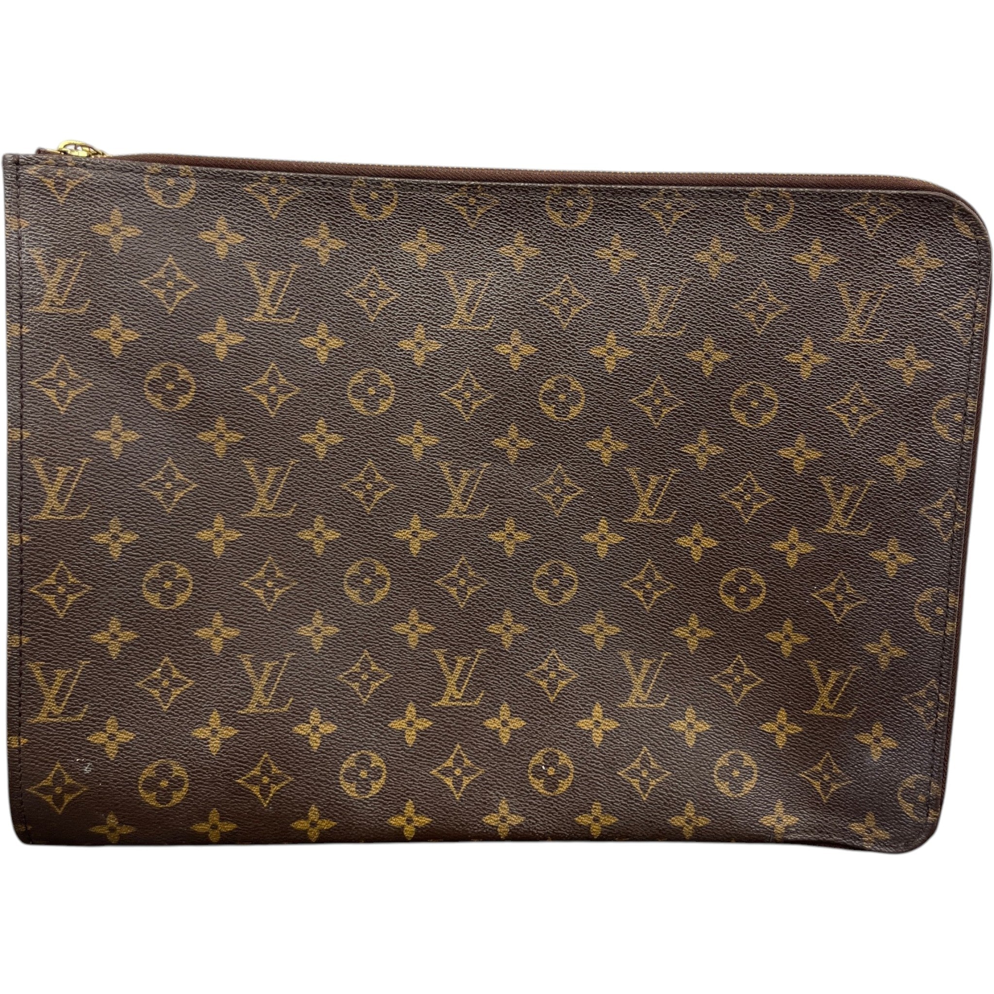 Women's Monogram Laptop Case Pouch Brown