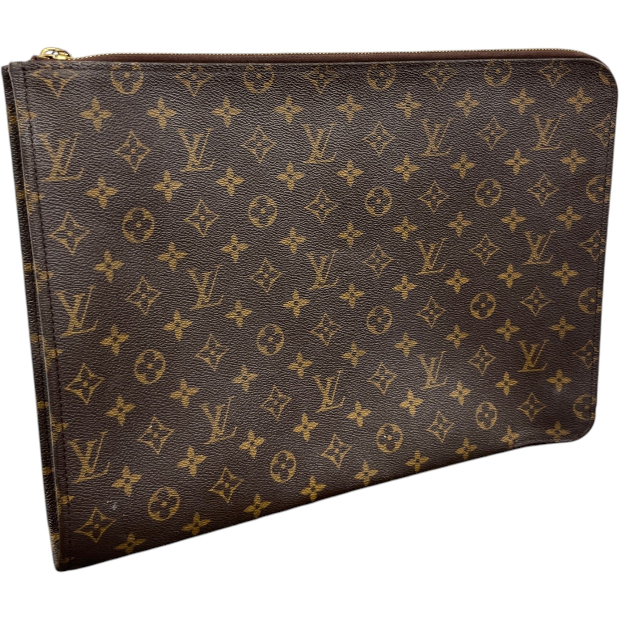 Women's Monogram Laptop Case Pouch Brown