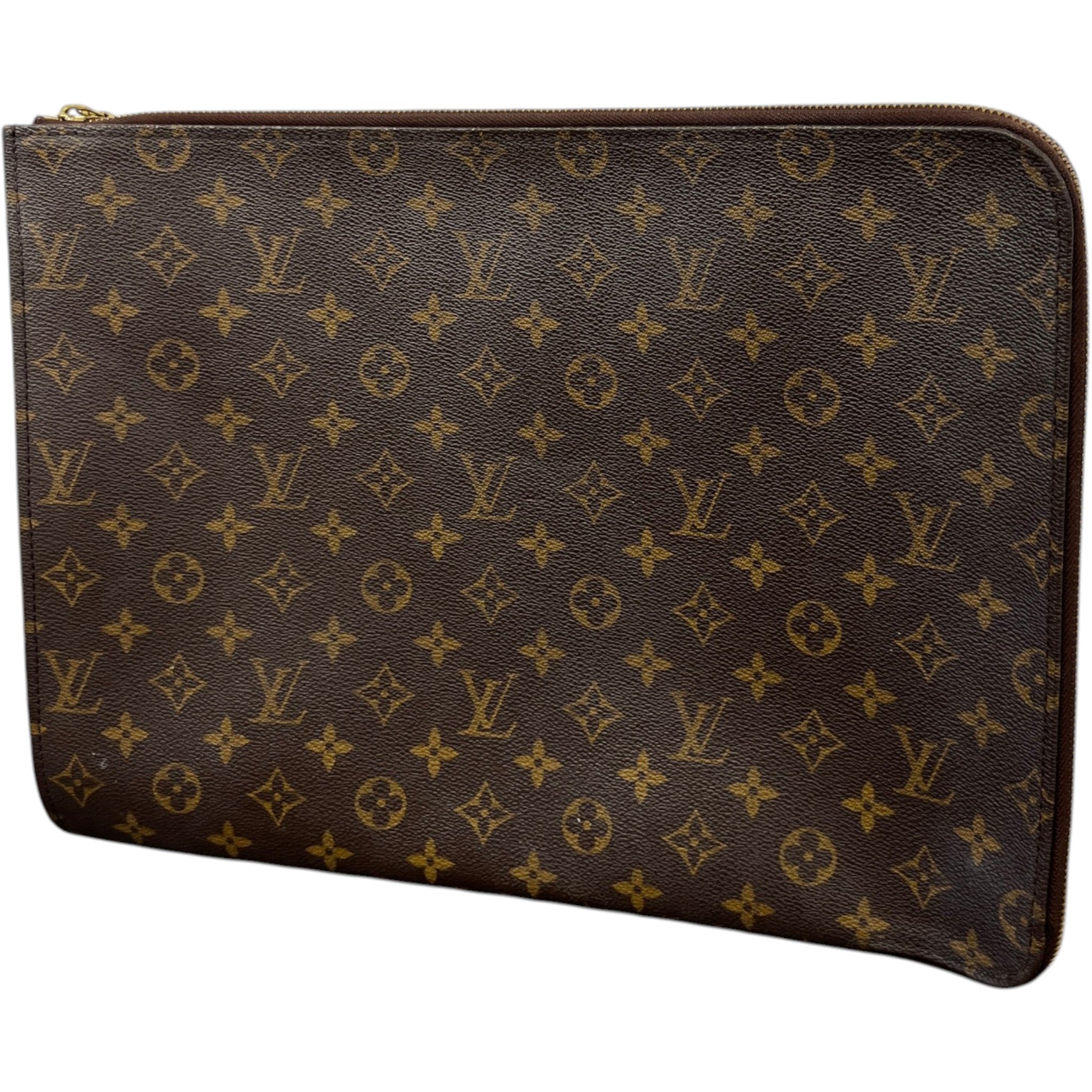 Women's Monogram Laptop Case Pouch Brown