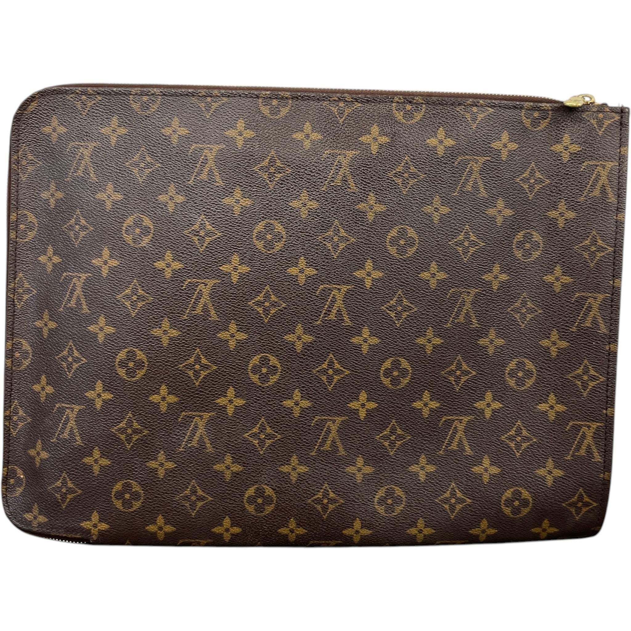Women's Monogram Laptop Case Pouch Brown