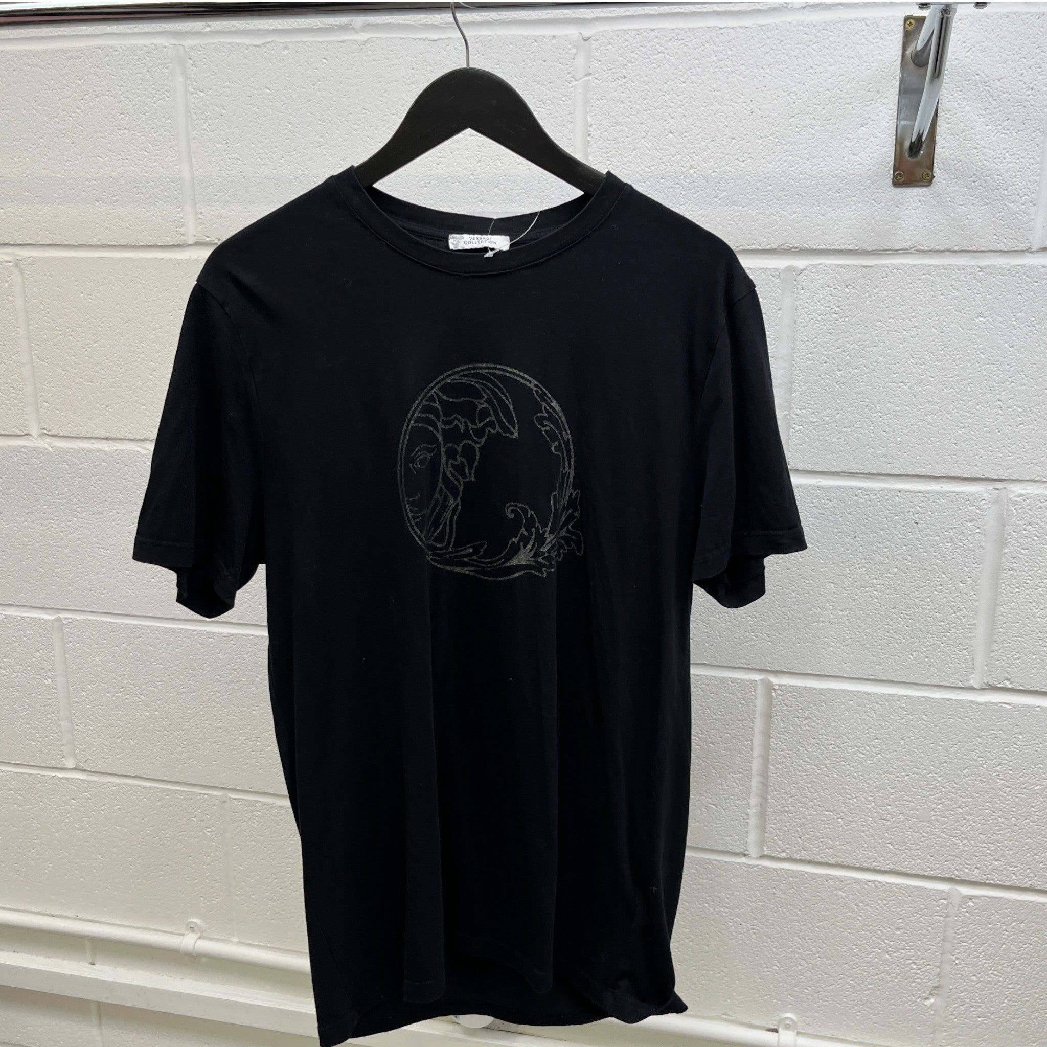 Men's Medusa Print T-Shirt Black Size XL