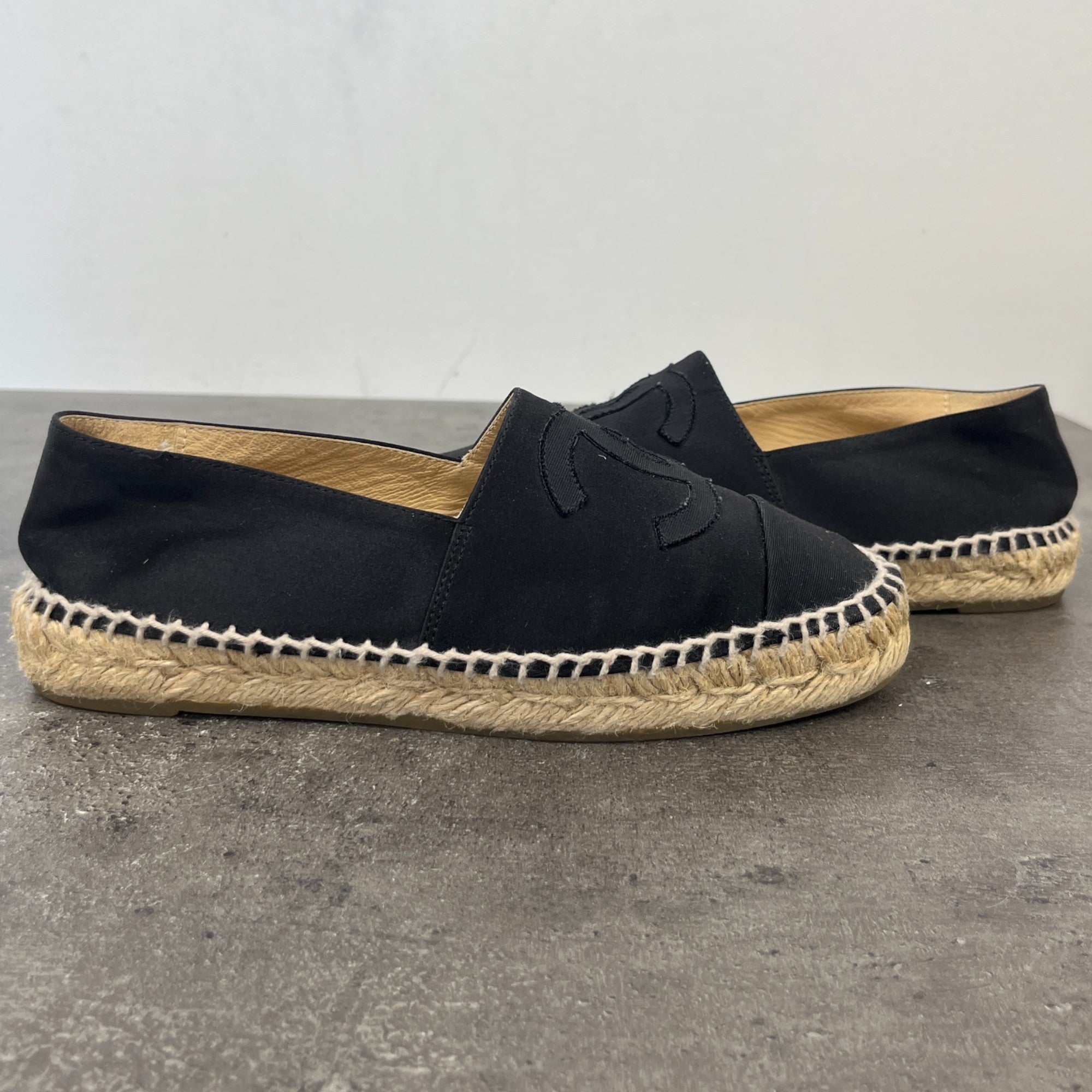 Women's Cc Logo Espadrilles Black Size EU 35 / UK 2