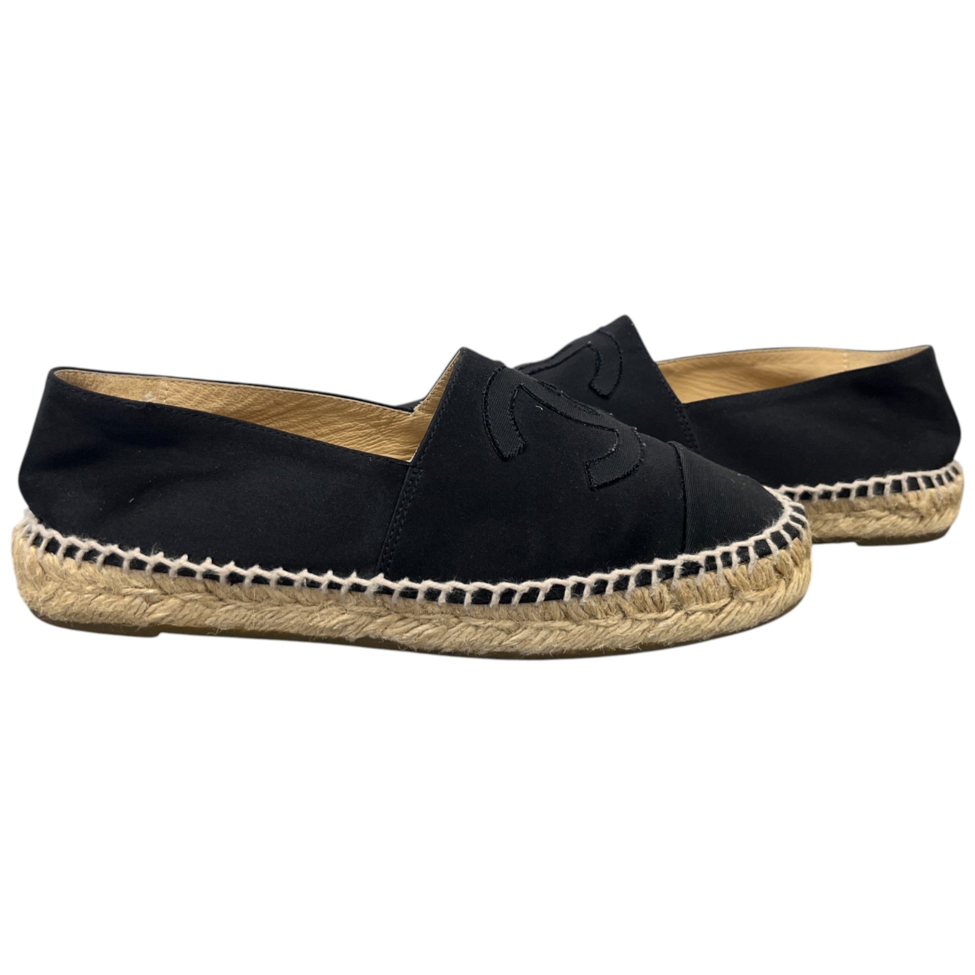 Women's Cc Logo Espadrilles Black Size EU 35 / UK 2