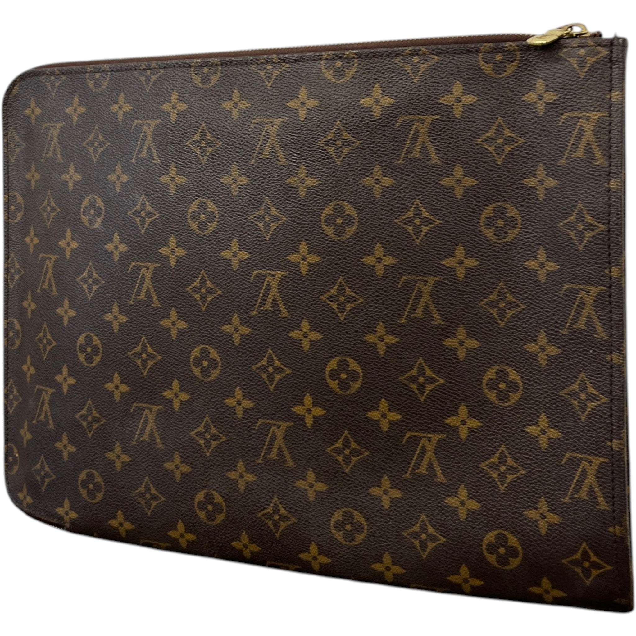 Women's Monogram Laptop Case Pouch Brown
