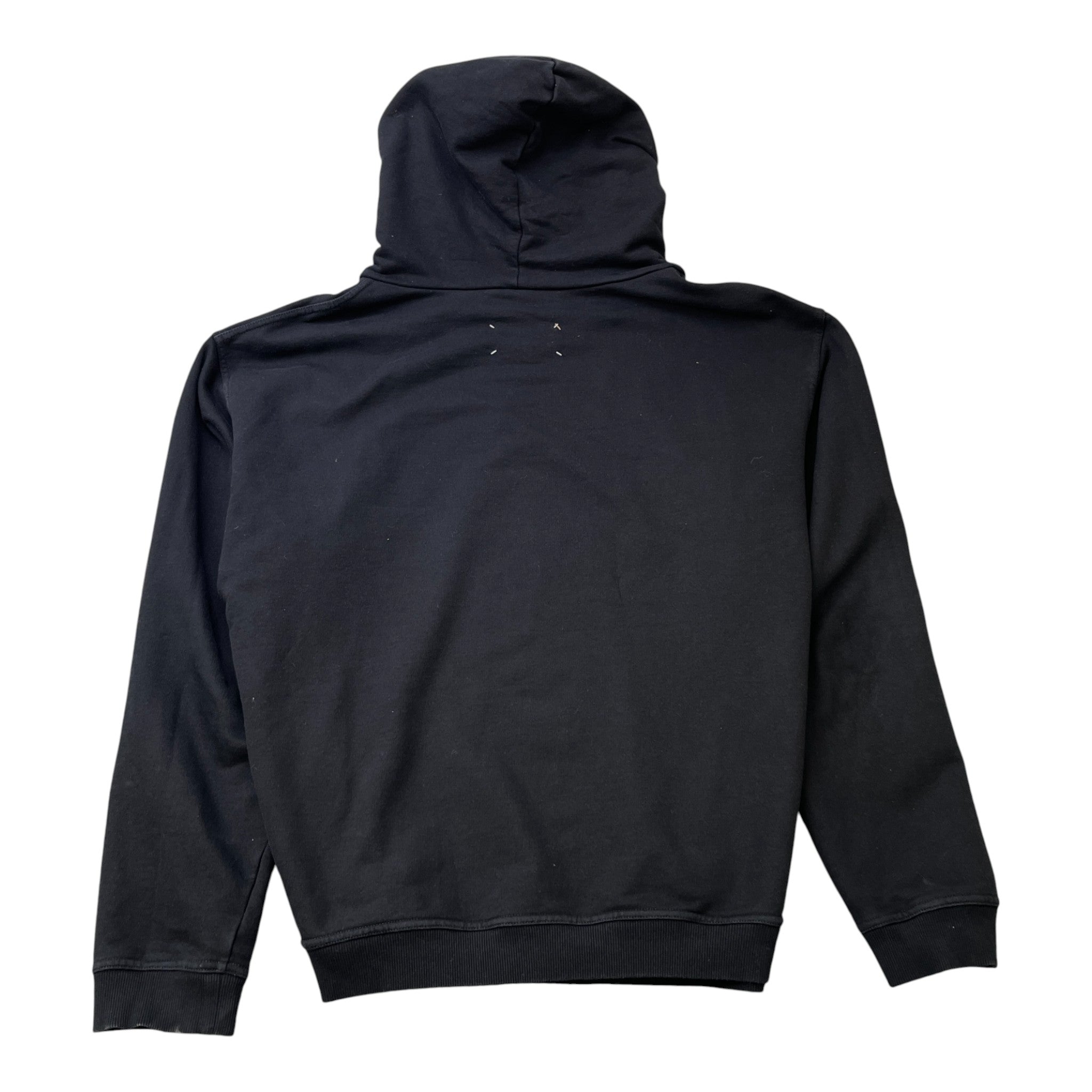 Men's Upside Down Embroidered Logo Hoodie Black Size IT 50 / UK L