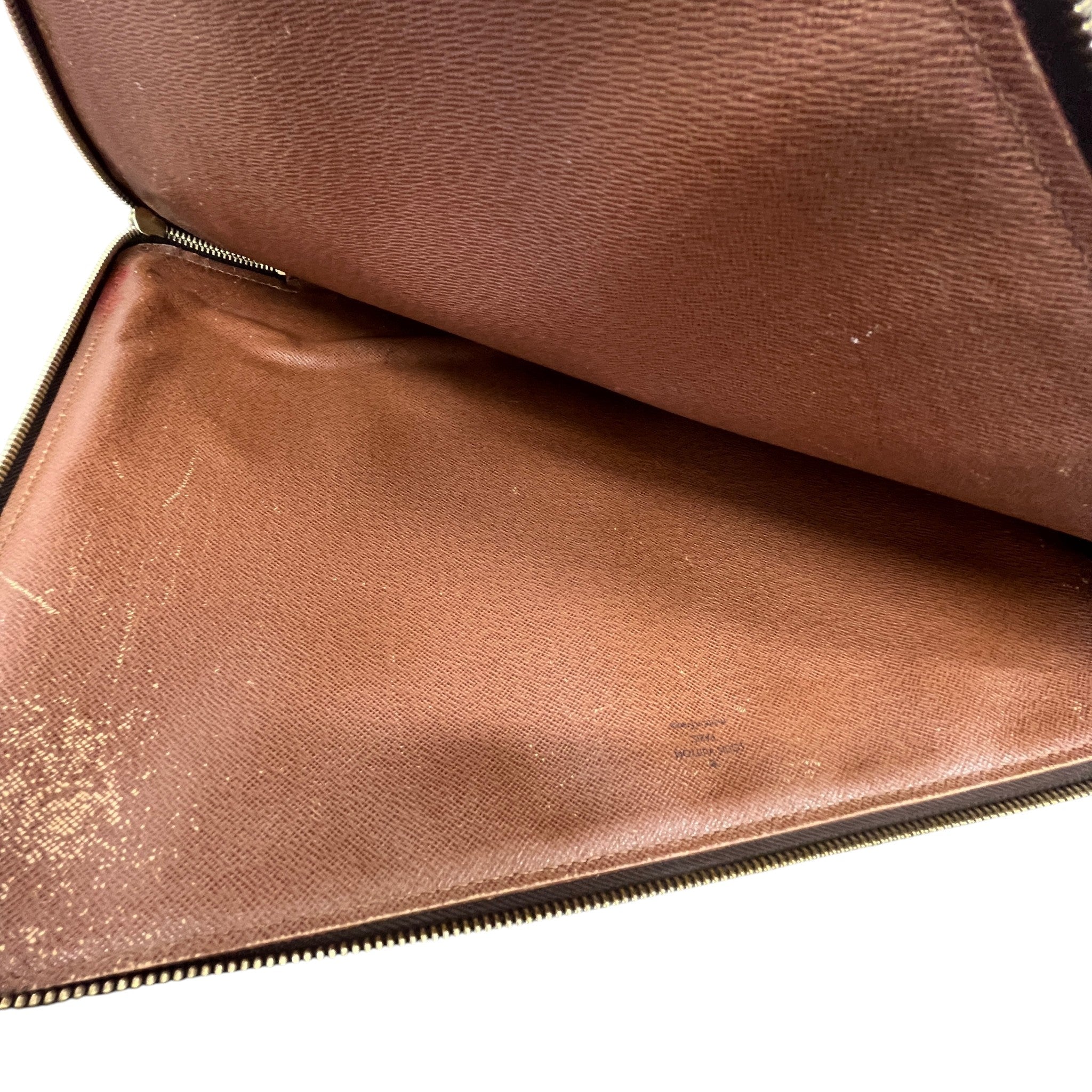 Women's Monogram Laptop Case Pouch Brown