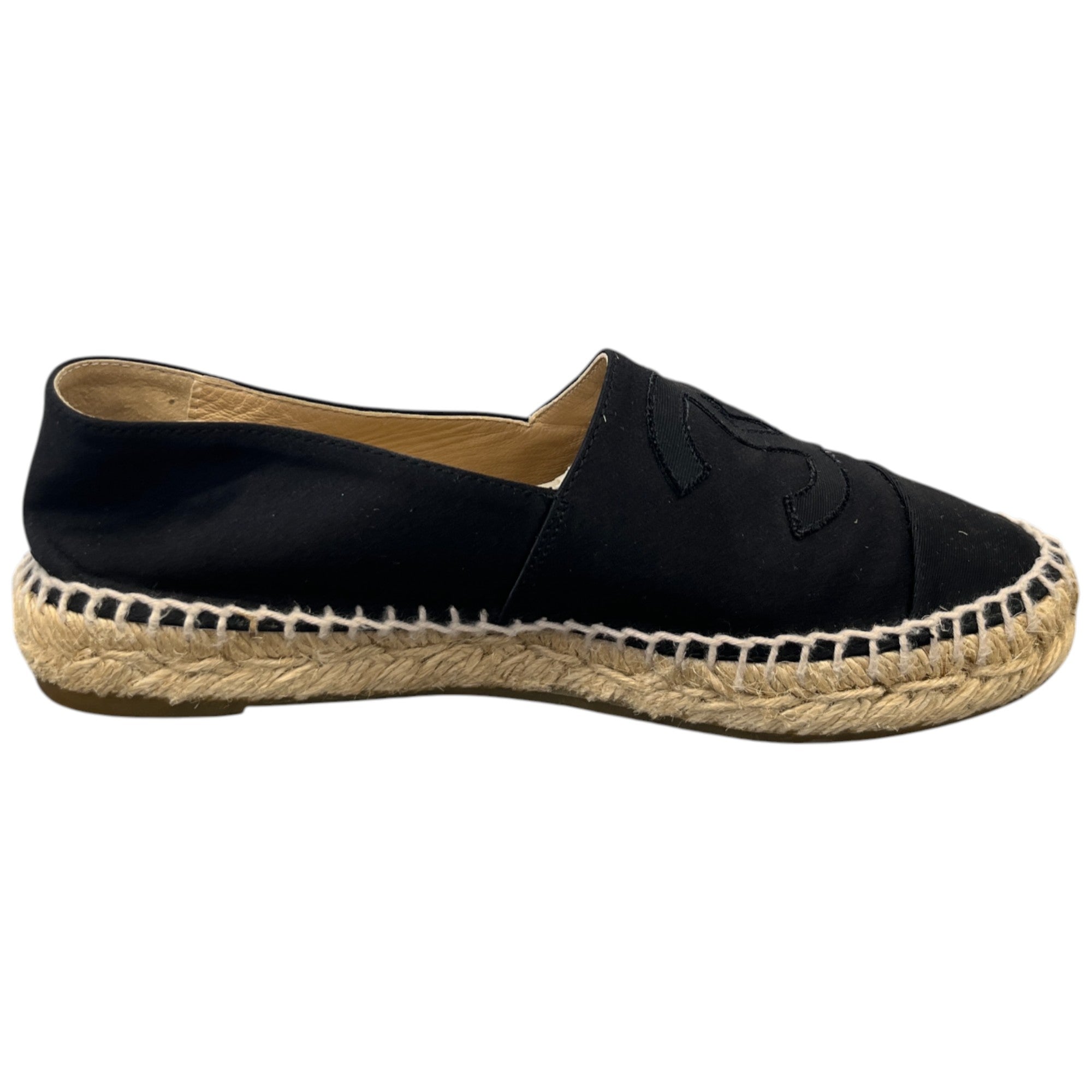 Women's Cc Logo Espadrilles Black Size EU 35 / UK 2