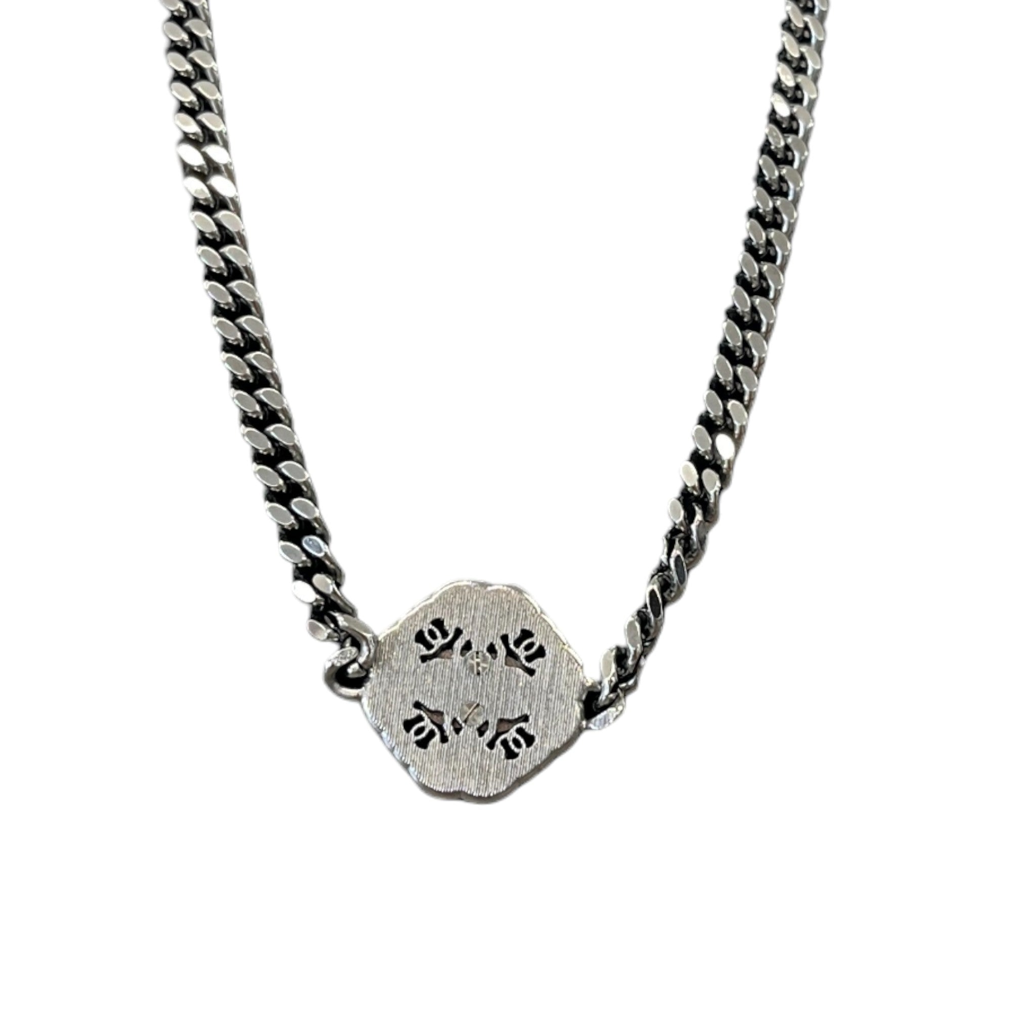 Women's Cc Logo Choker Necklace Silver