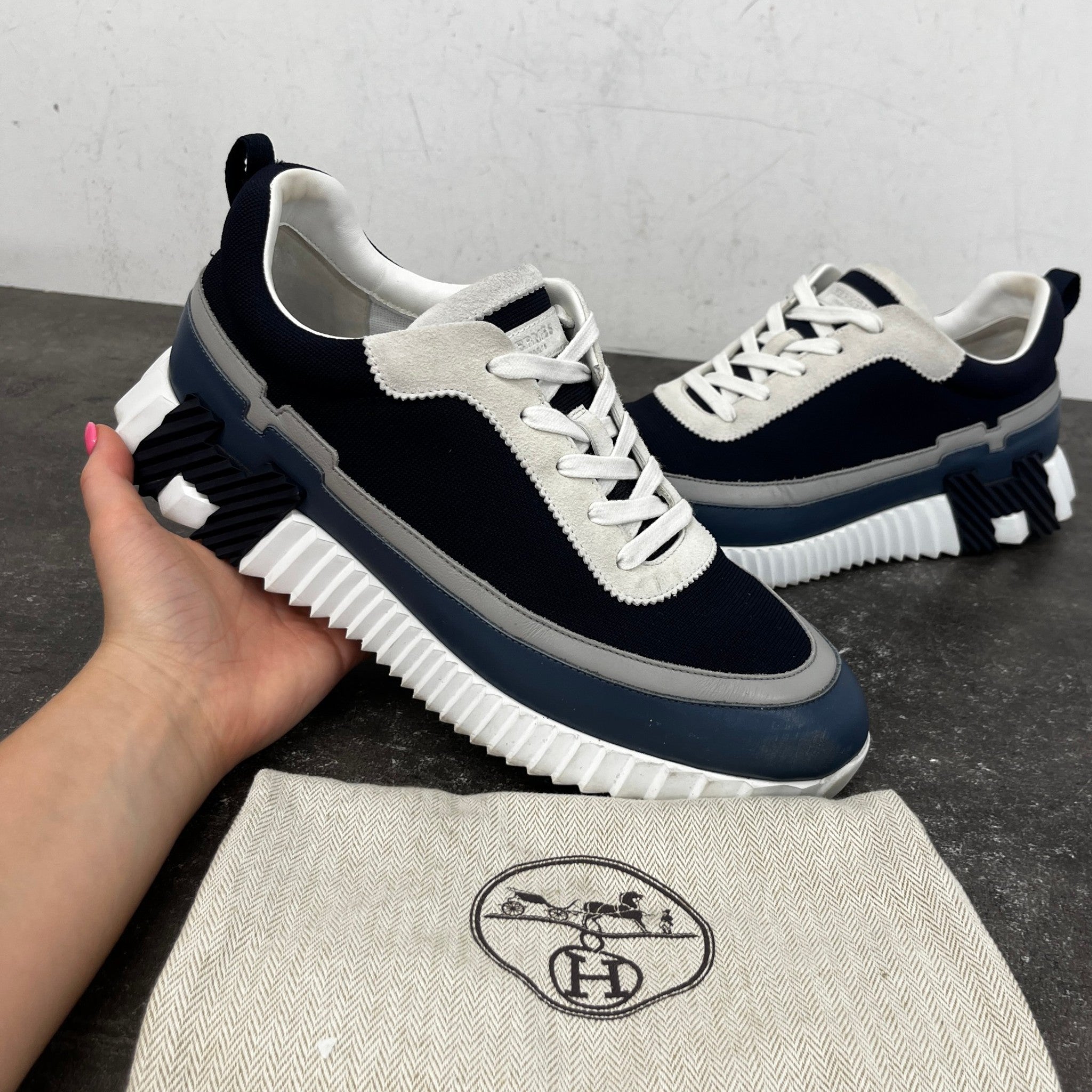 Men's Bouncing Low Trainers Navy Size EU 42 / UK 8