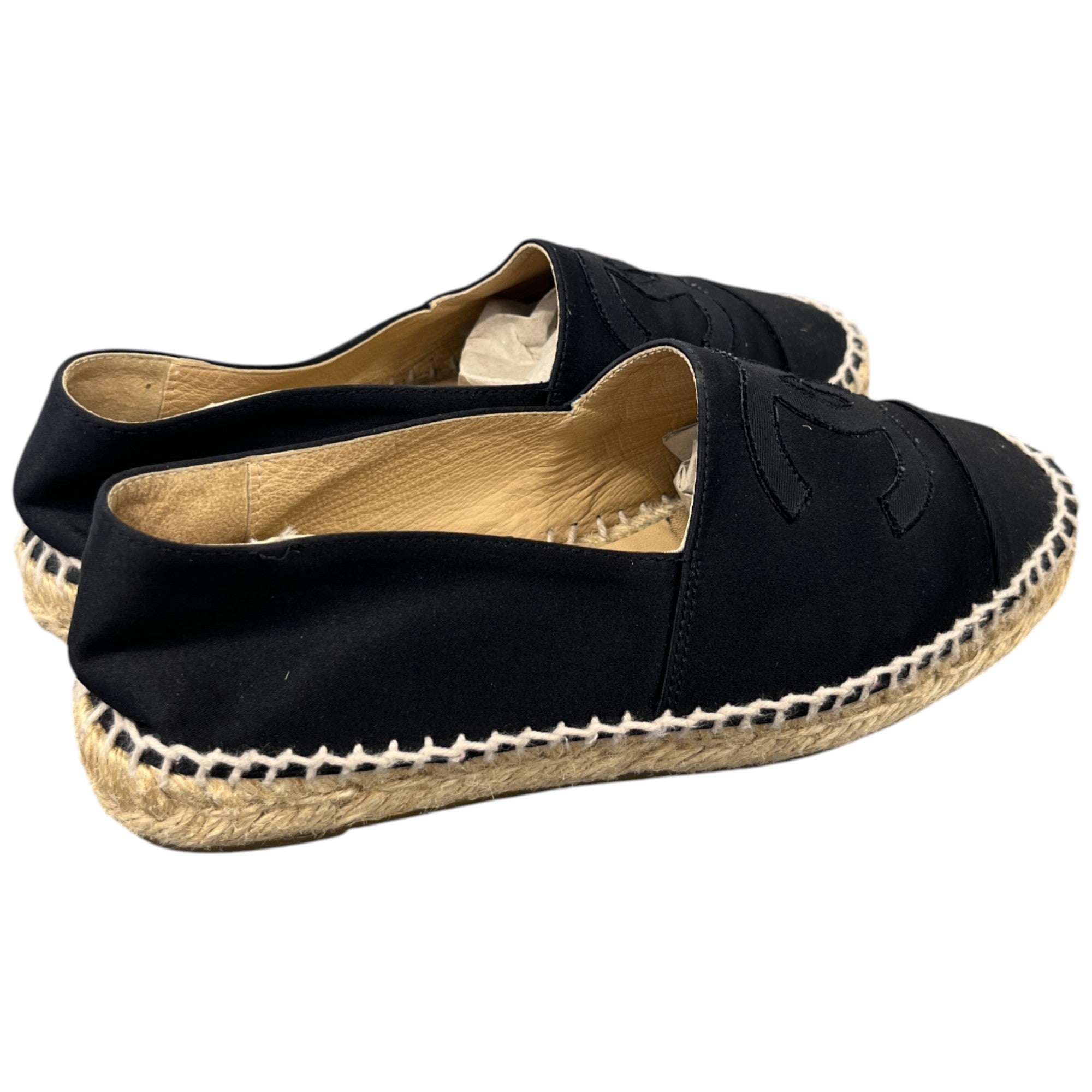 Women's Cc Logo Espadrilles Black Size EU 35 / UK 2