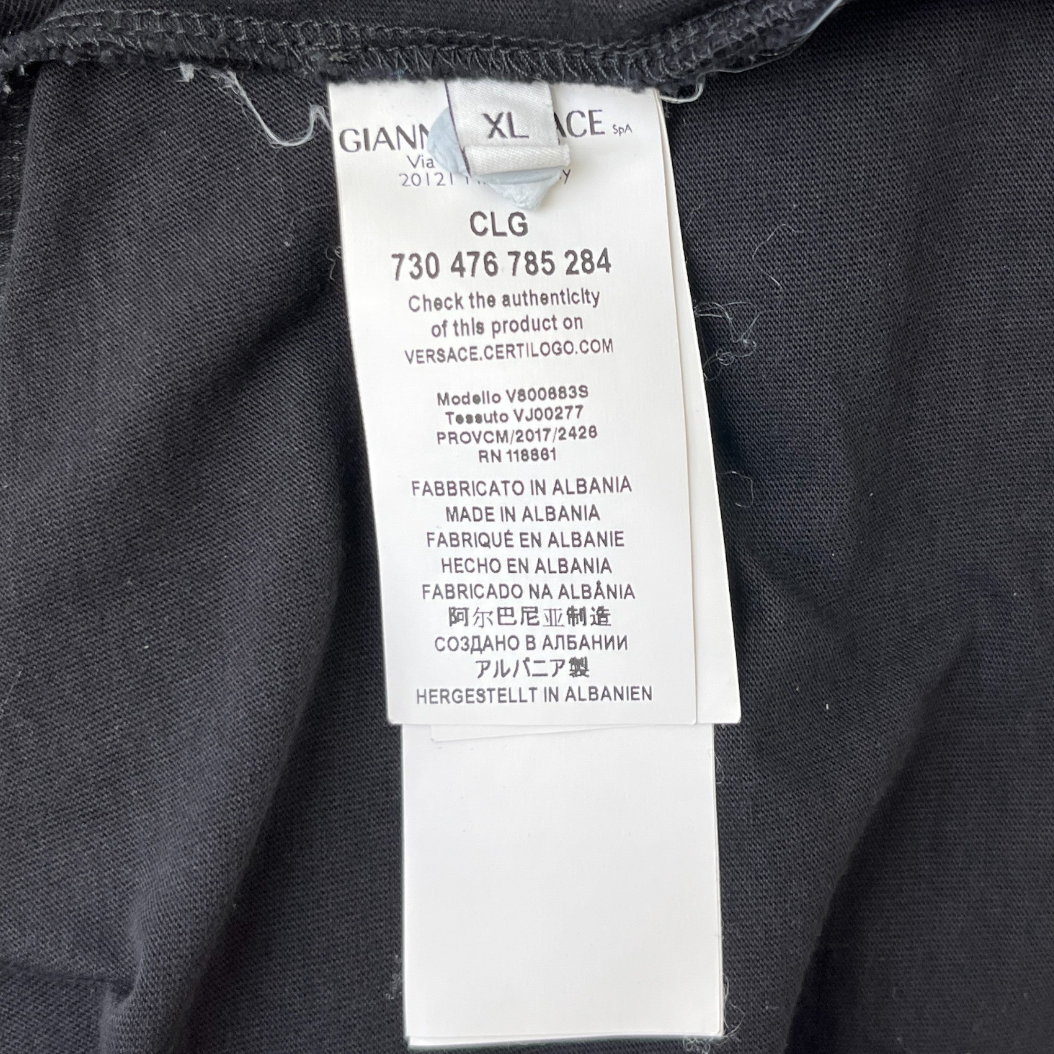 Men's Medusa Print T-Shirt Black Size XL