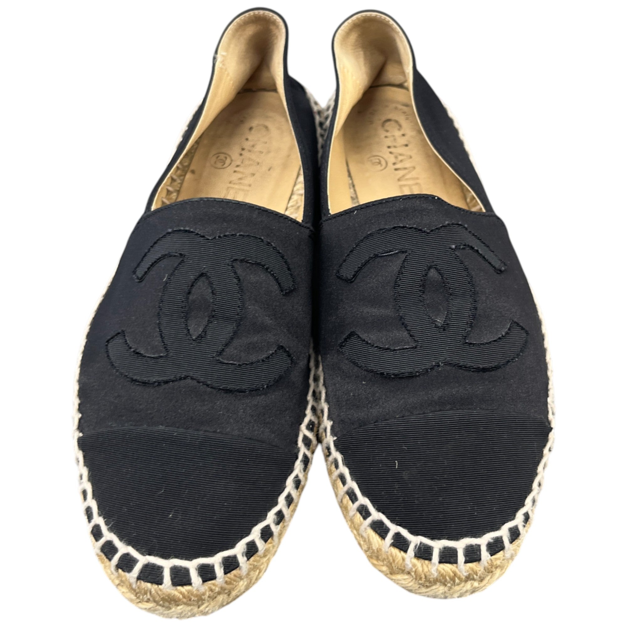 Women's Cc Logo Espadrilles Black Size EU 35 / UK 2