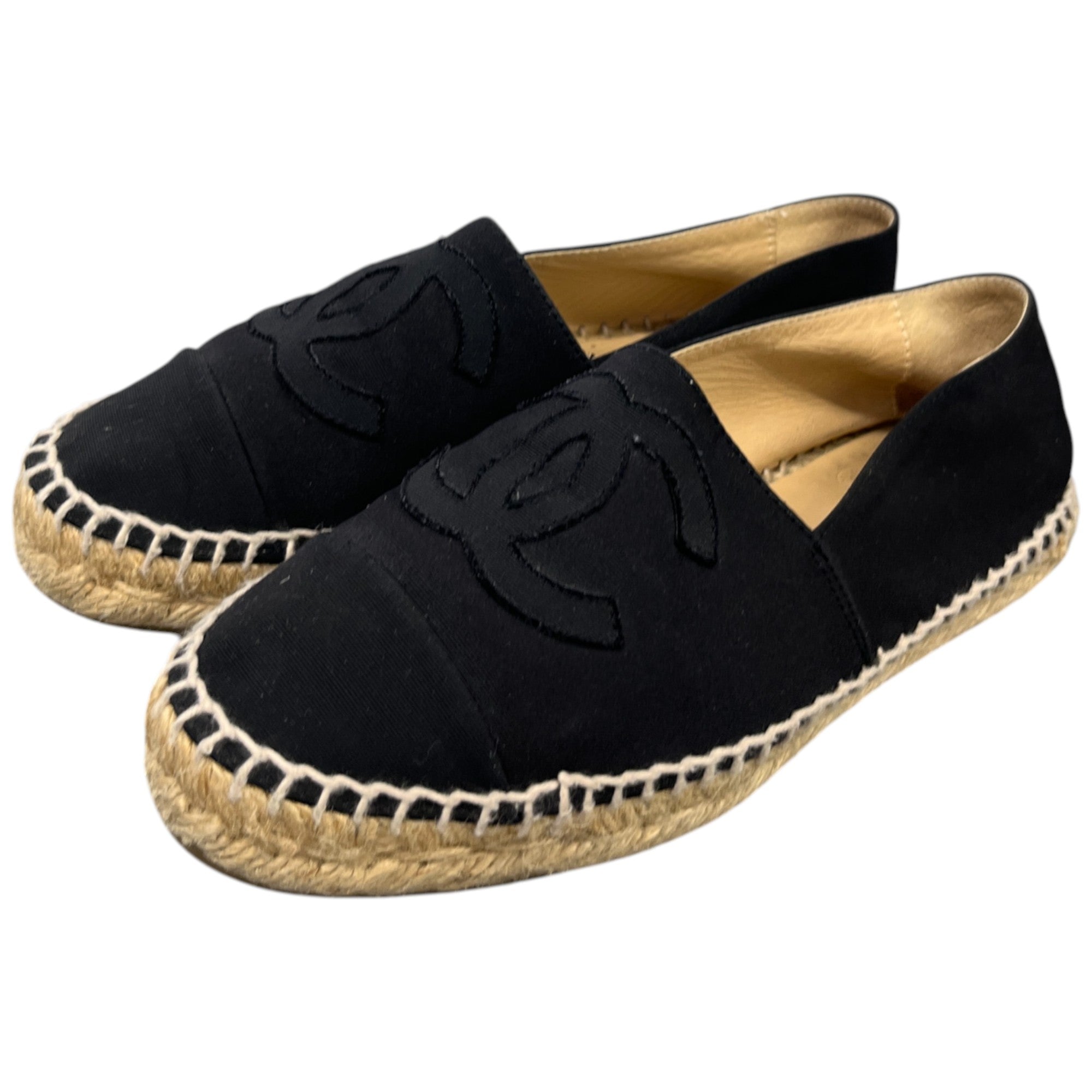 Women's Cc Logo Espadrilles Black Size EU 35 / UK 2