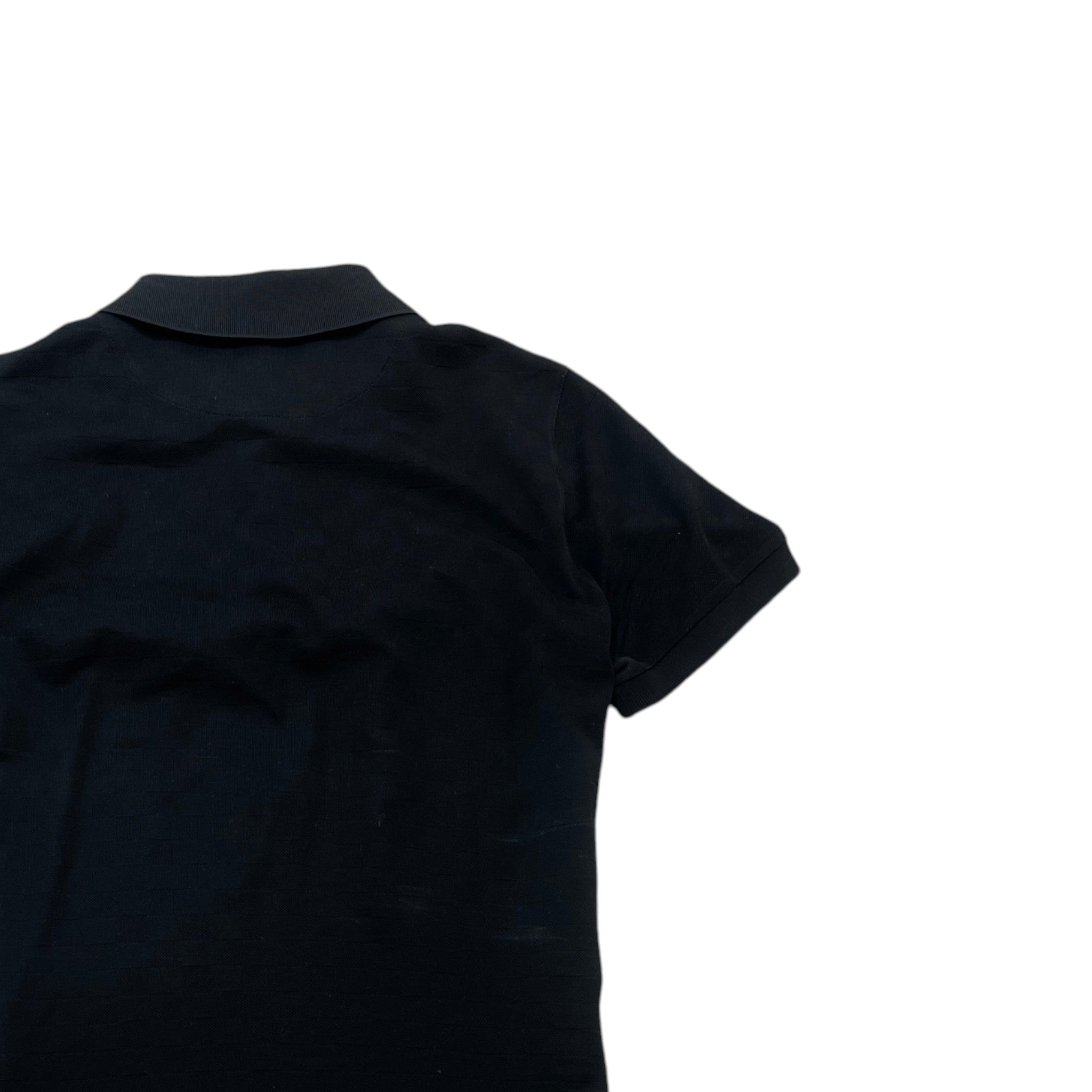 Men's Full Damier Polo Shirt Black Size S